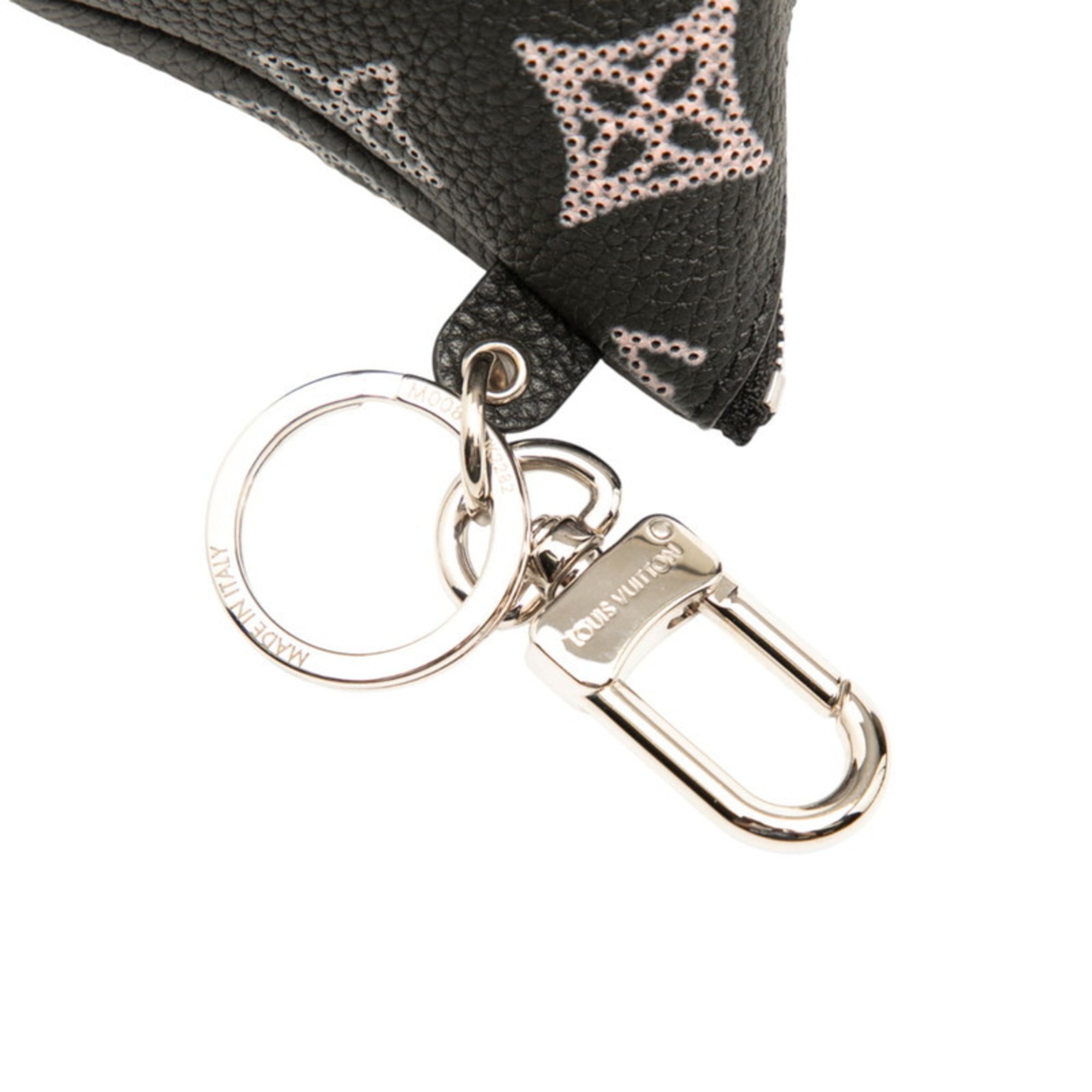 Louis Vuitton Black Pink Leather Metal Pouch (Pre-Owned)
