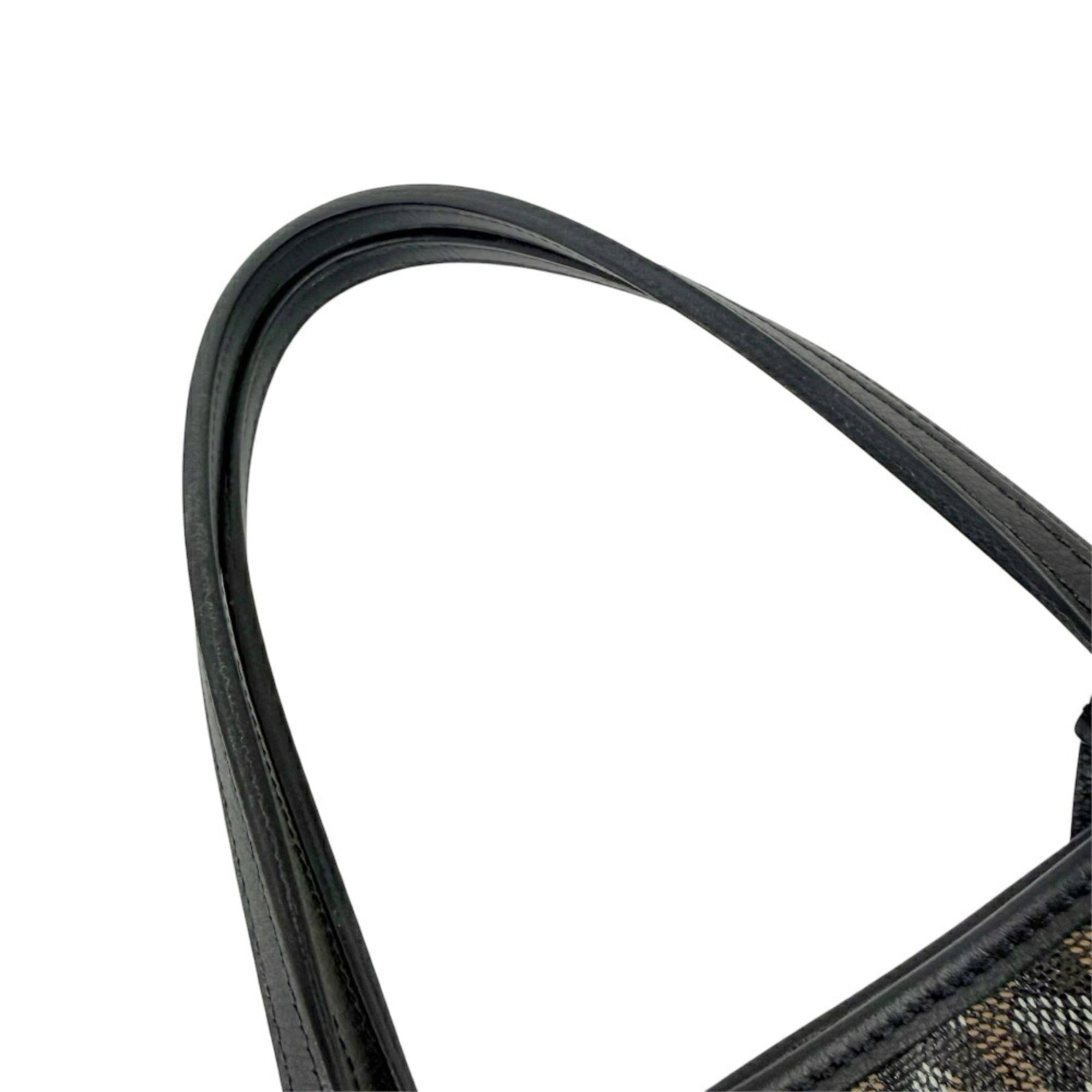 Goyard Saint Louis Black Brown Coated Canvas Leather Pouch Shoulder Bag Tote Bag (Pre-Owned)