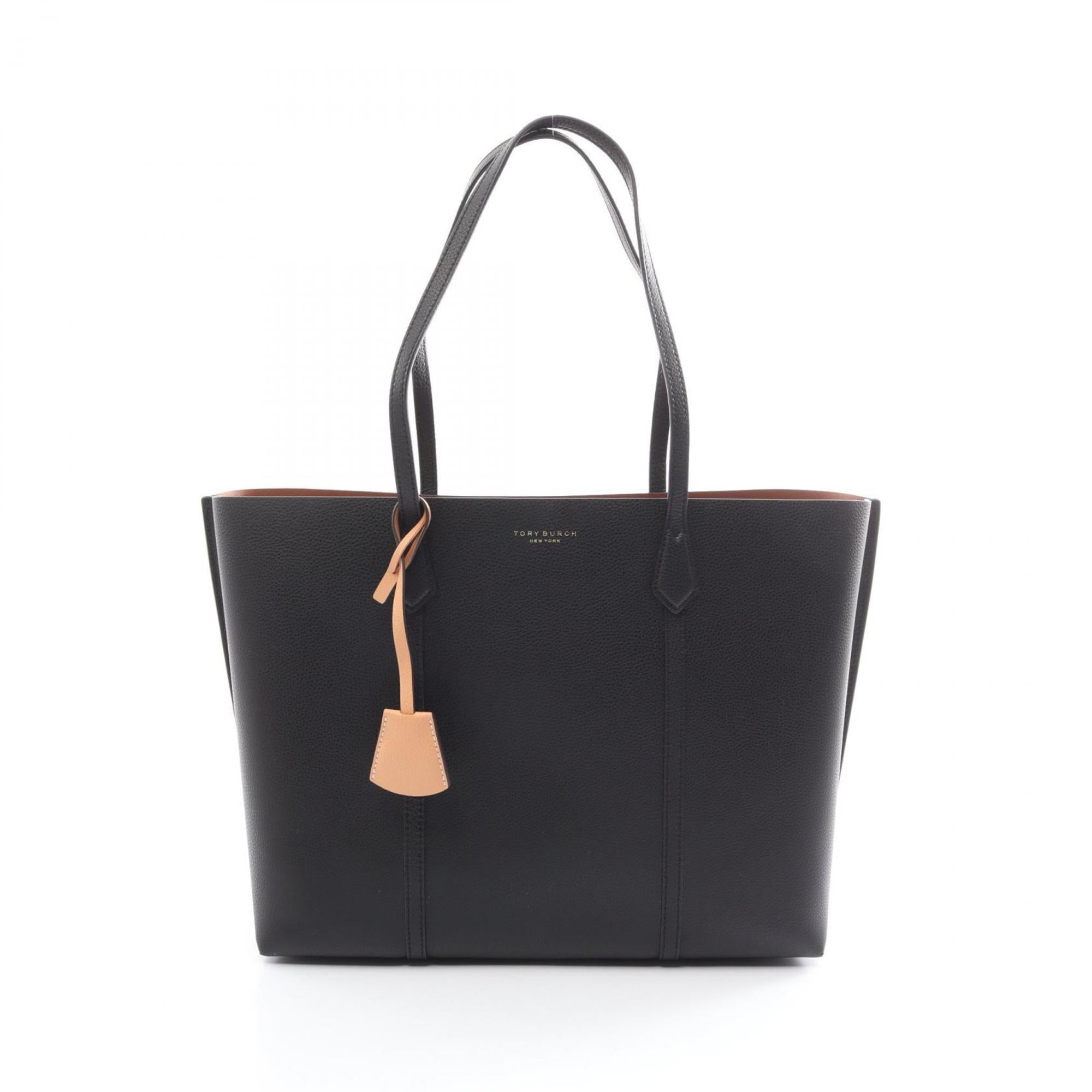Tory Burch Black Leather Tote Bag (Pre-Owned)
