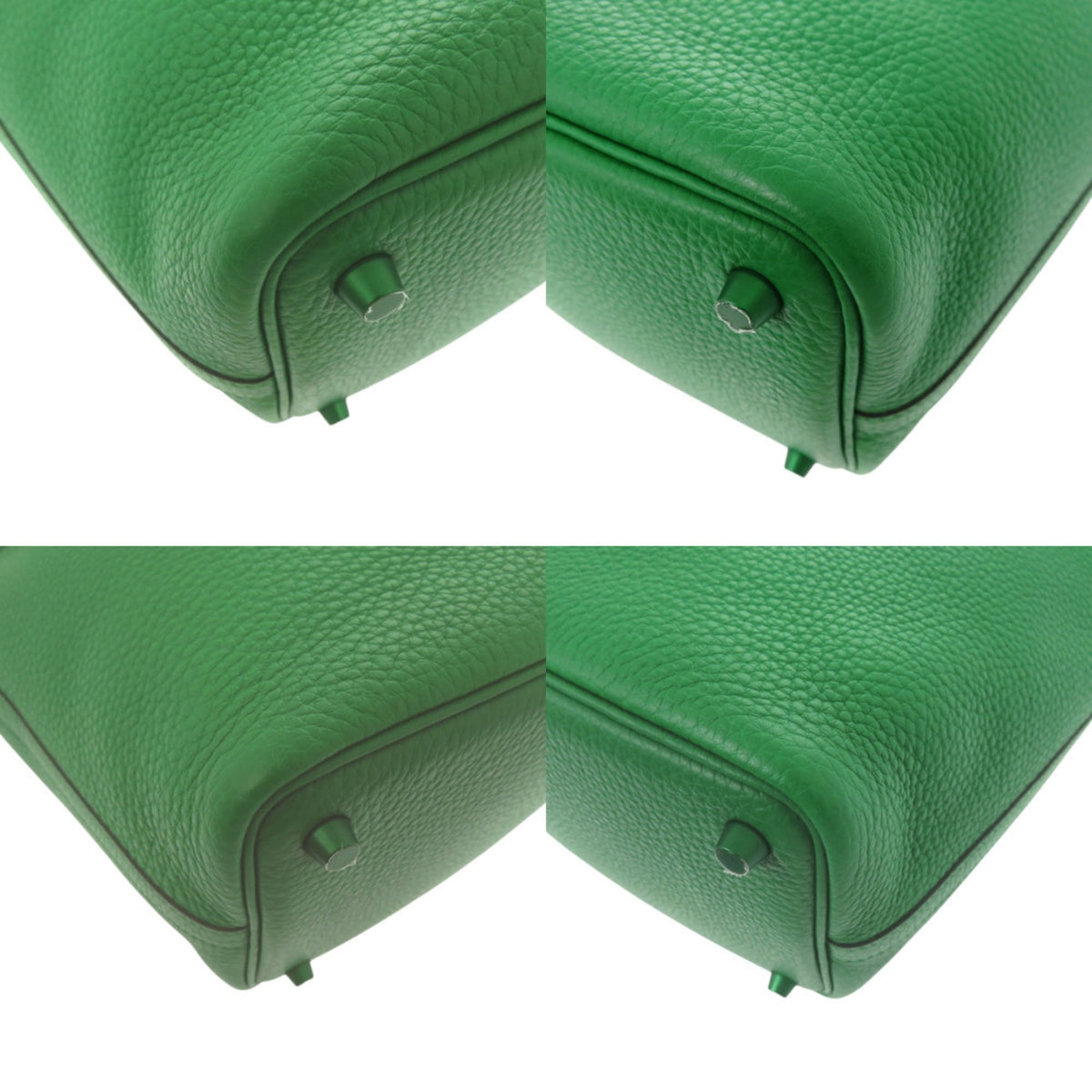 Hermes Green Taurillon Clemence Leather Handbag (Pre-Owned)