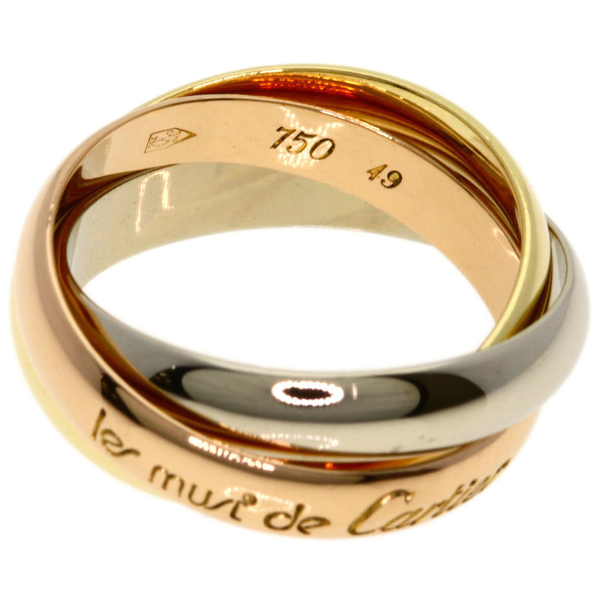 Cartier Trinity Yellow Gold (18K) Pink Gold (18K) White Gold (18K) Band Ring (Pre-Owned)