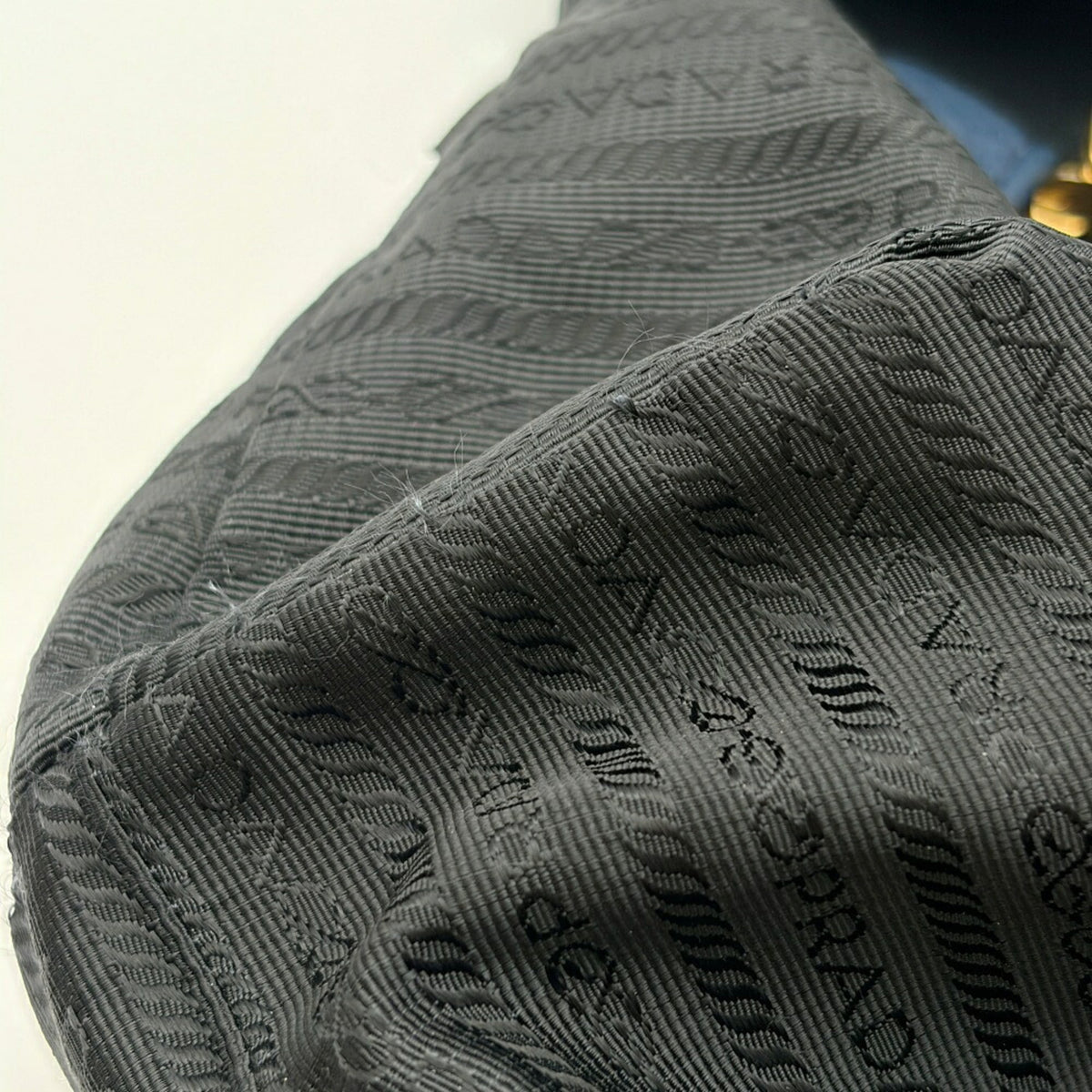 Prada Blue Leather Shoulder Bag Tote Bag (Pre-Owned)