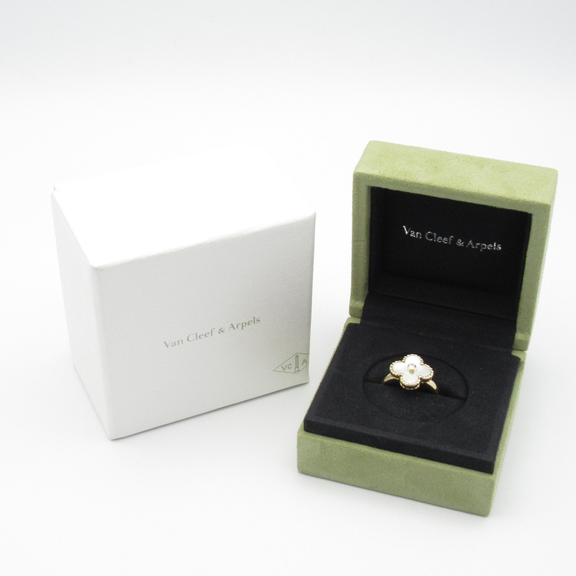 Van Cleef & Arpels Vintage Alhambra Yellow Band Ring (Pre-Owned)