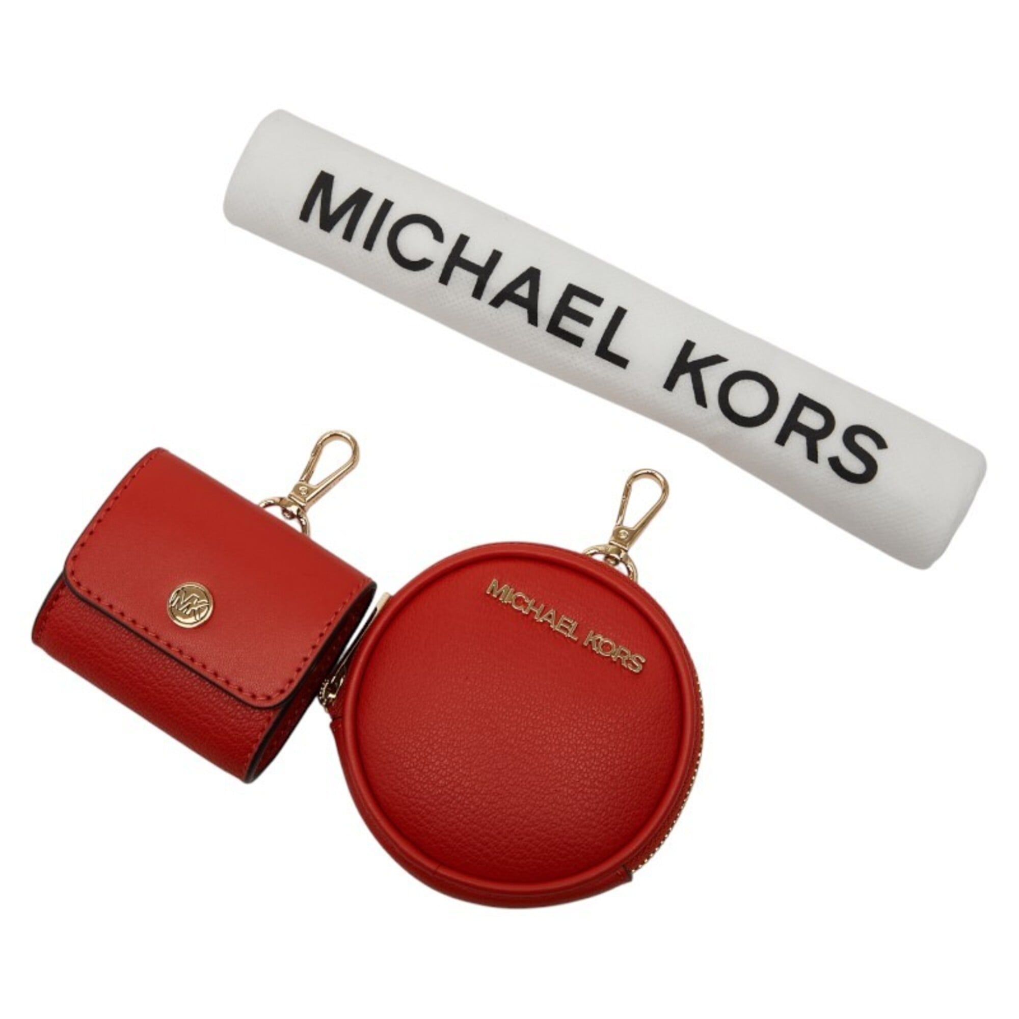 Michael Kors Orange Leather Pouch Shoulder Bag Weekend Bag (Pre-Owned)