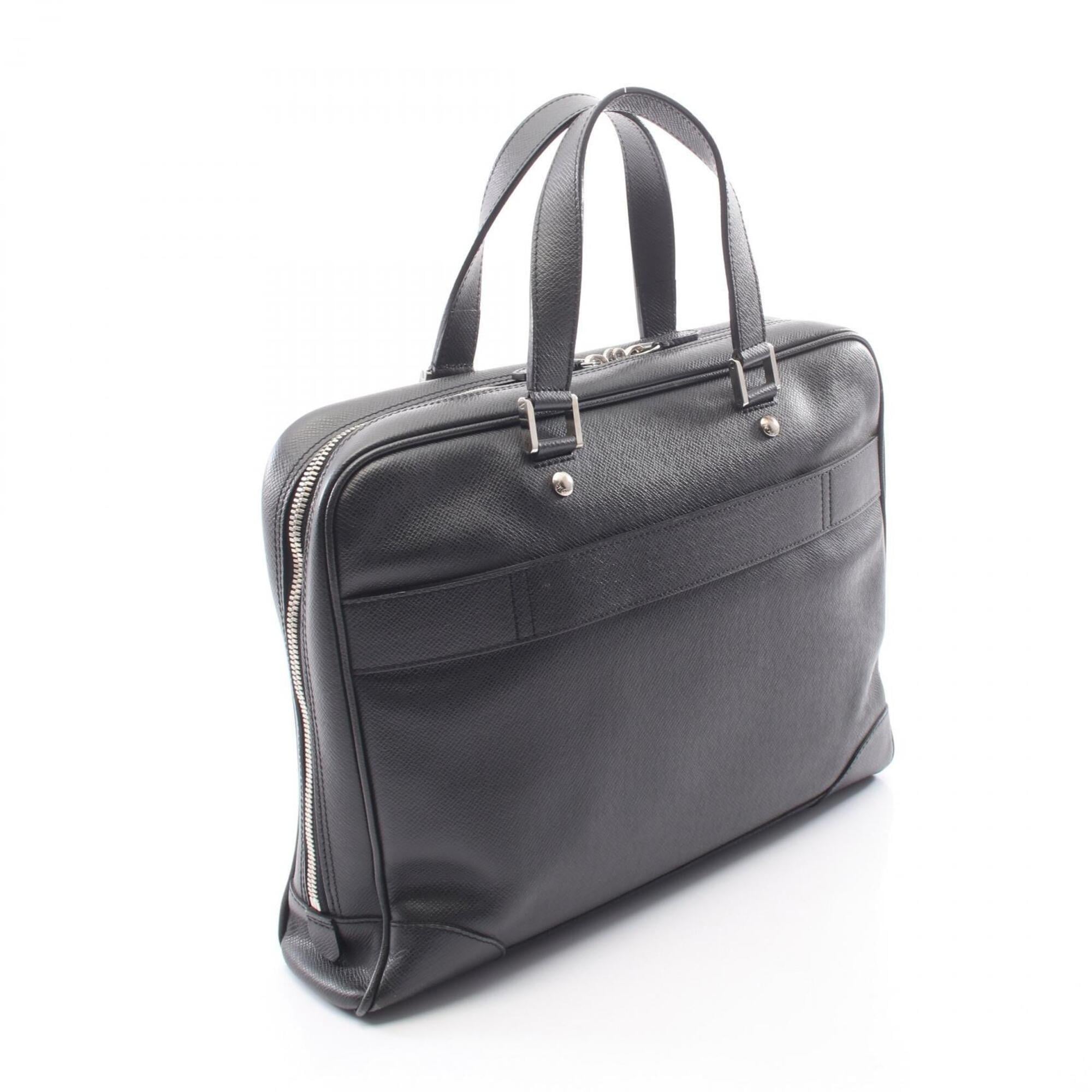 Louis Vuitton Black Leather Briefcase Handbag (Pre-Owned)