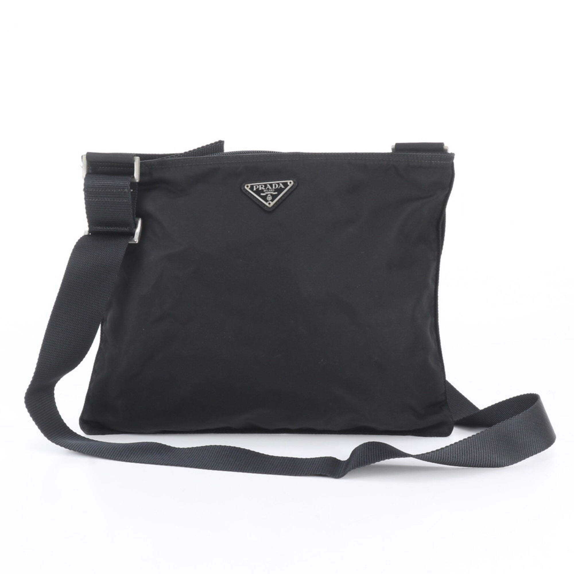 Prada Black Messenger Bag Shoulder Bag (Pre-Owned)