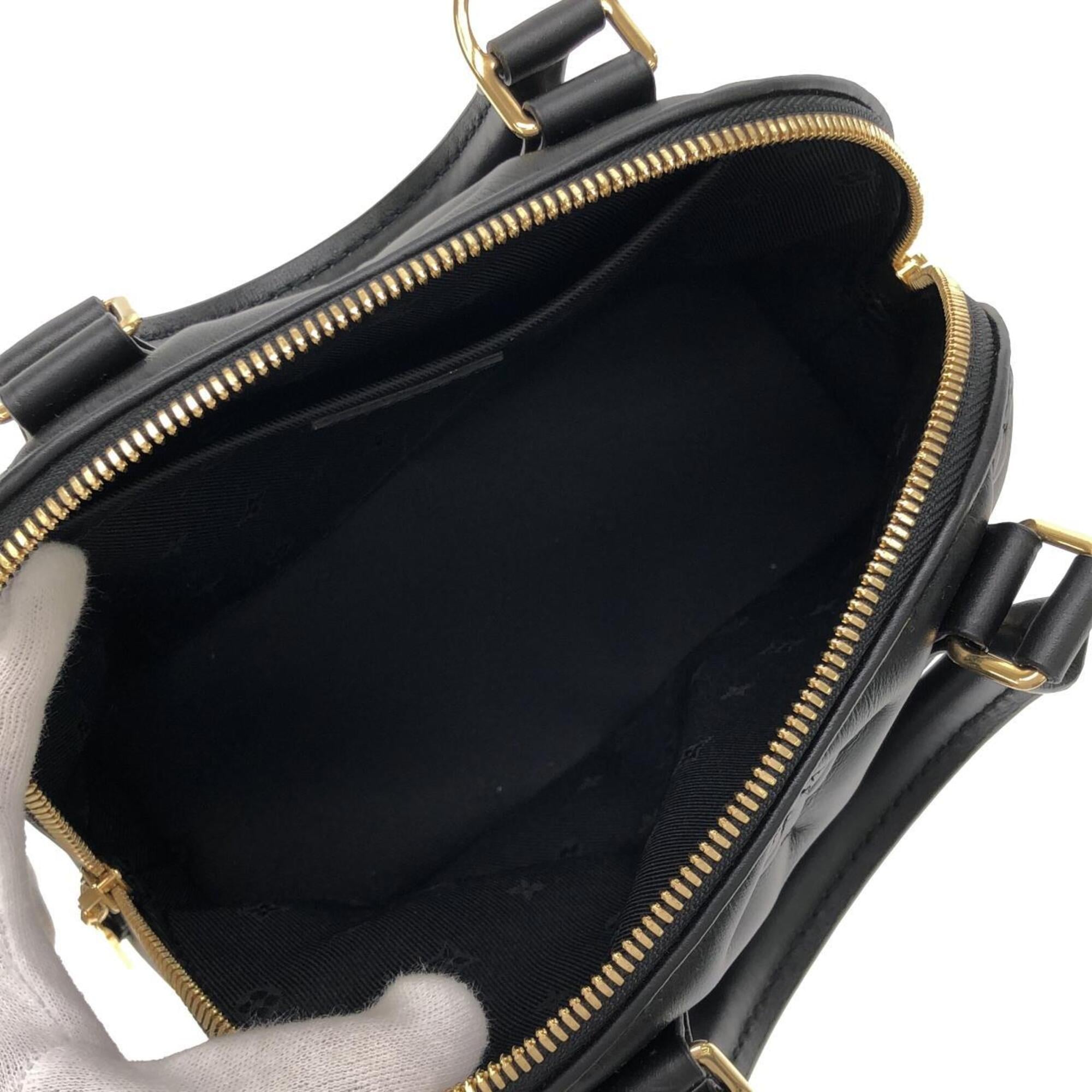 Louis Vuitton Black Leather Handbag (Pre-Owned)
