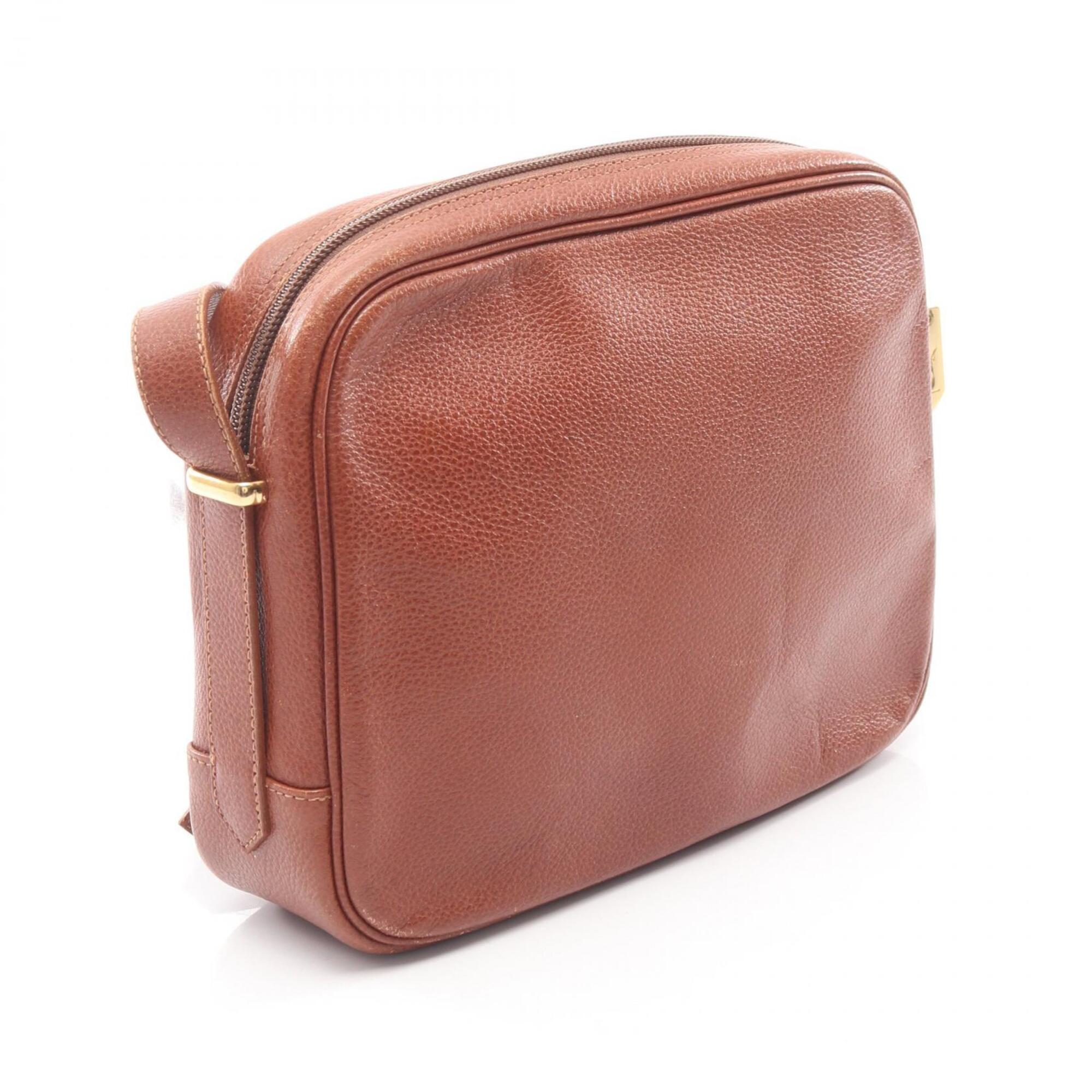 Saint Laurent Brown Leather Handbag Shoulder Bag (Pre-Owned)