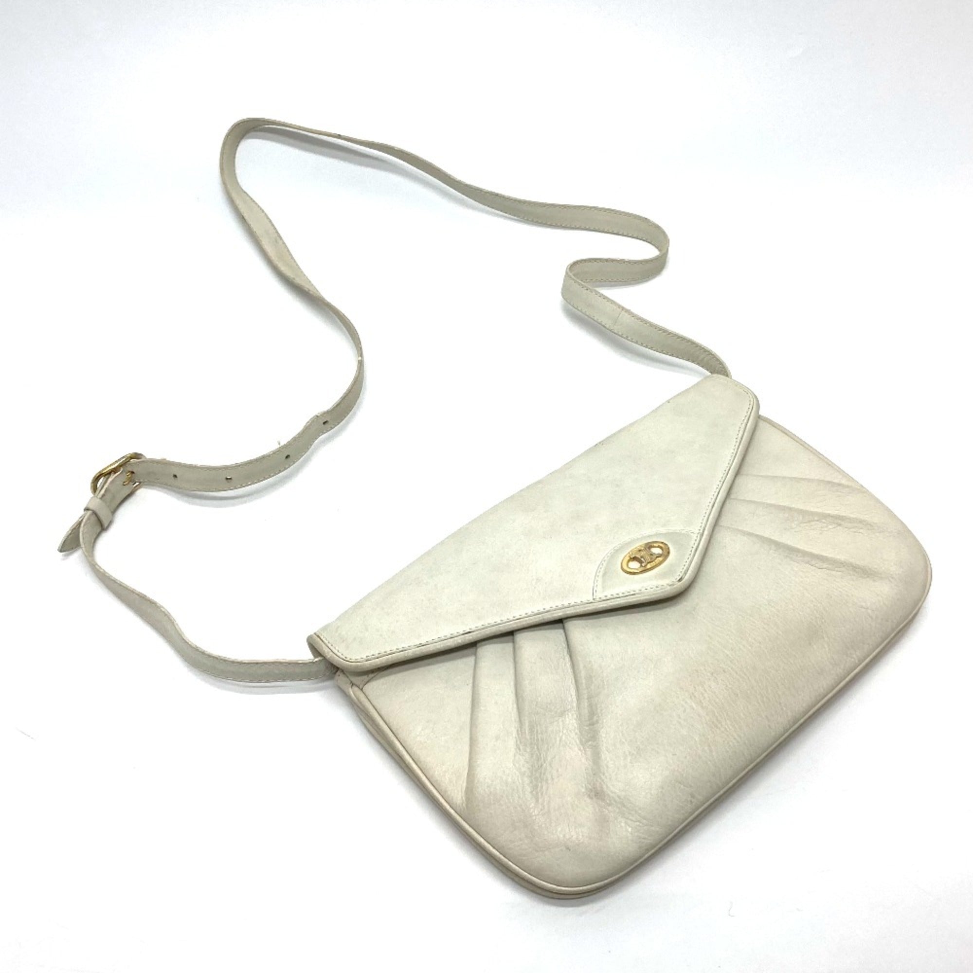 Celine White Leather Shoulder Bag (Pre-Owned)