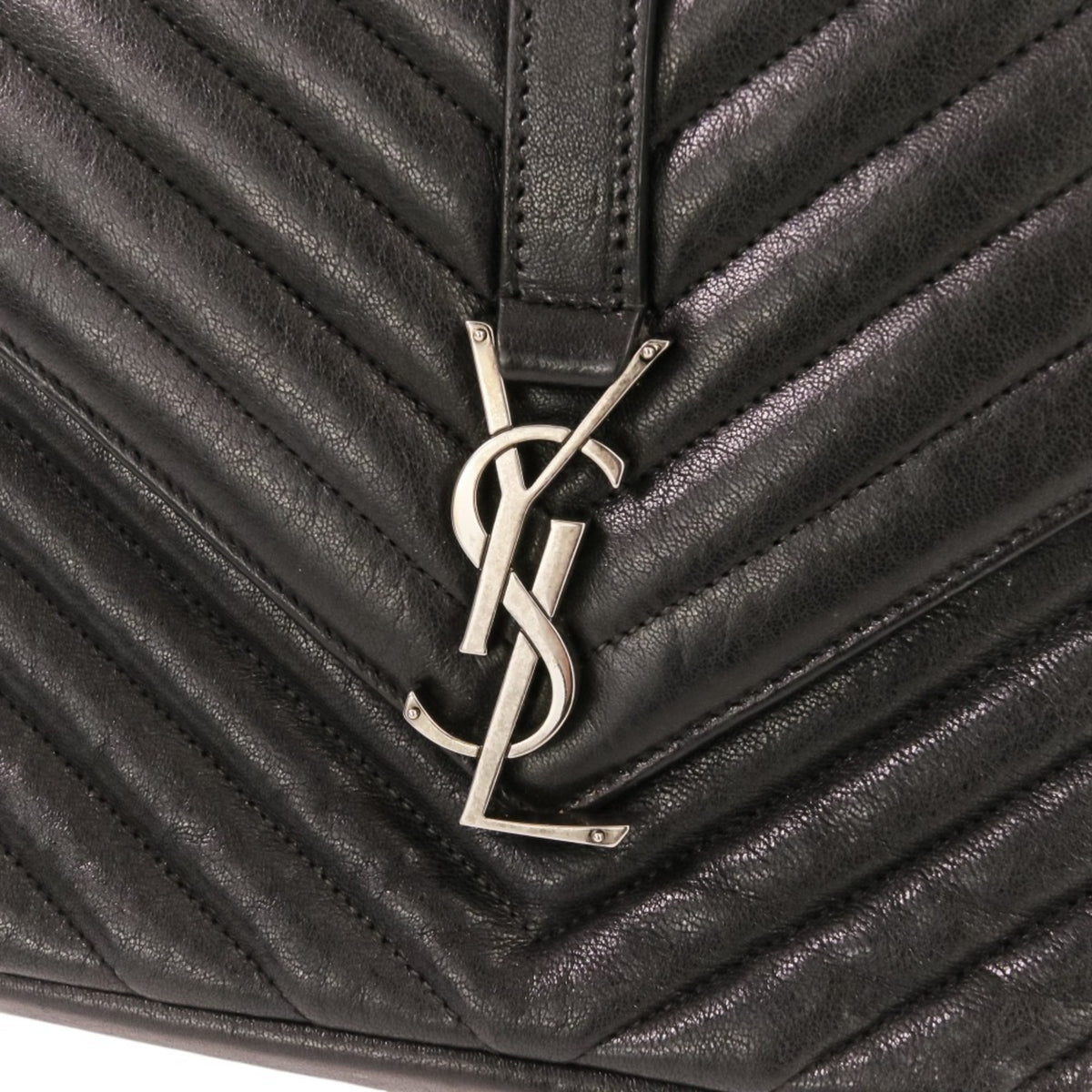 Yves Saint Laurent Black Leather Shoulder Bag (Pre-Owned)