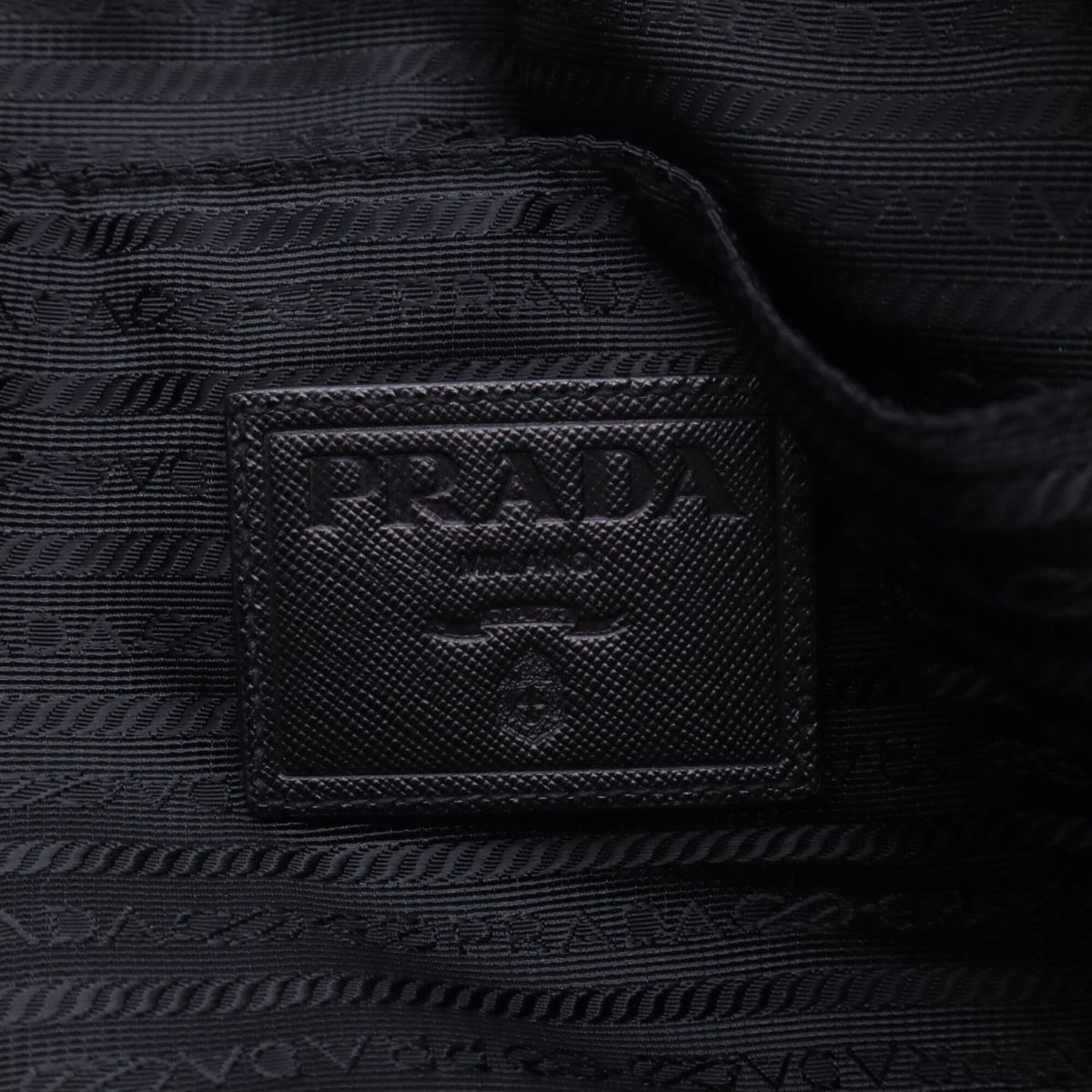Prada Saffiano Black Nero Nylon Saffiano Clutch Bag Shoulder Bag (Pre-Owned)