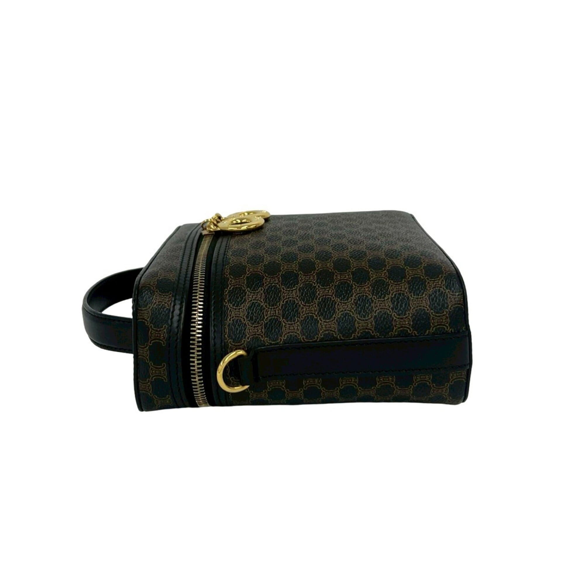 Celine Black Brown Leather Pvc Handbag Shoulder Bag (Pre-Owned)