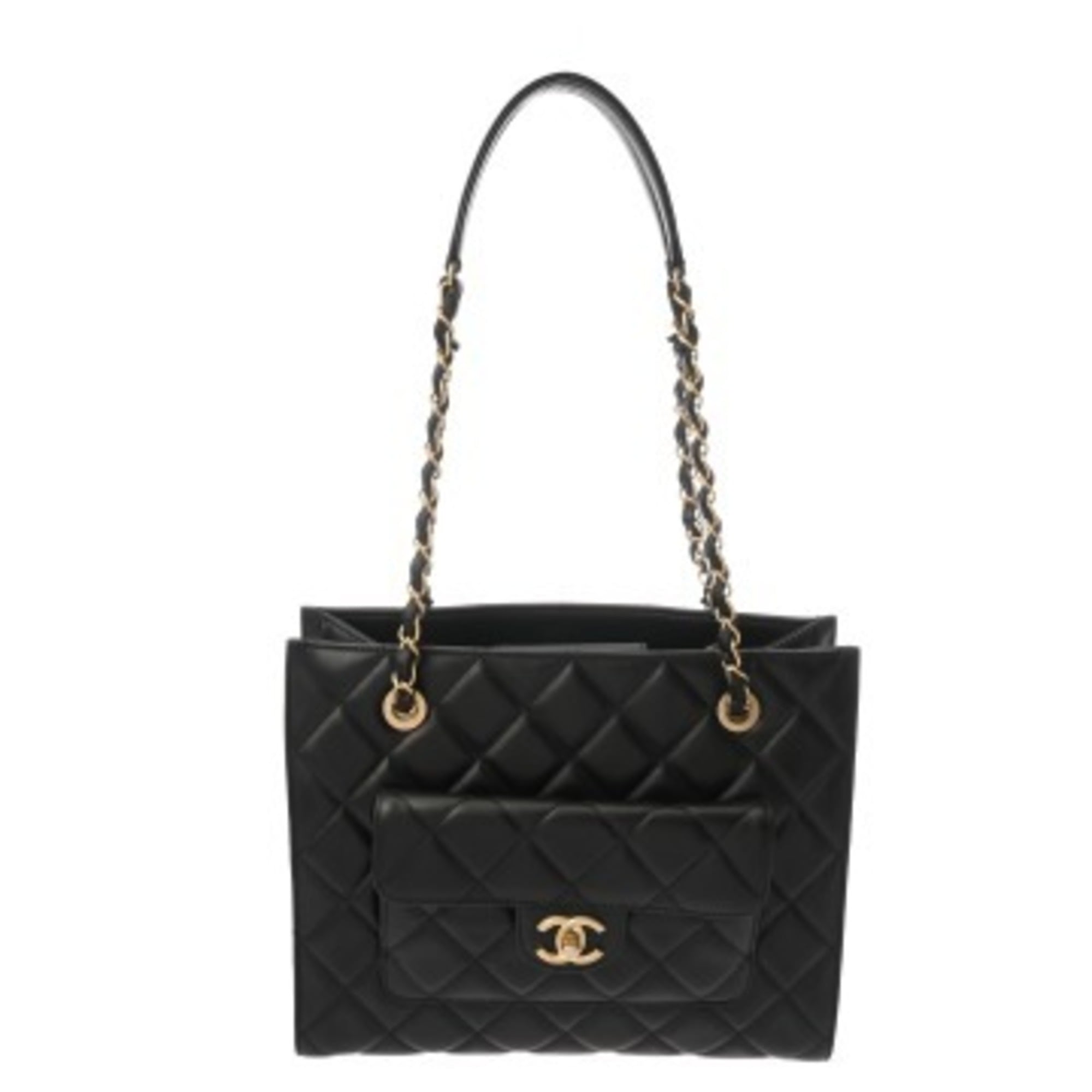 Chanel Black Leather Handbag (Pre-Owned)