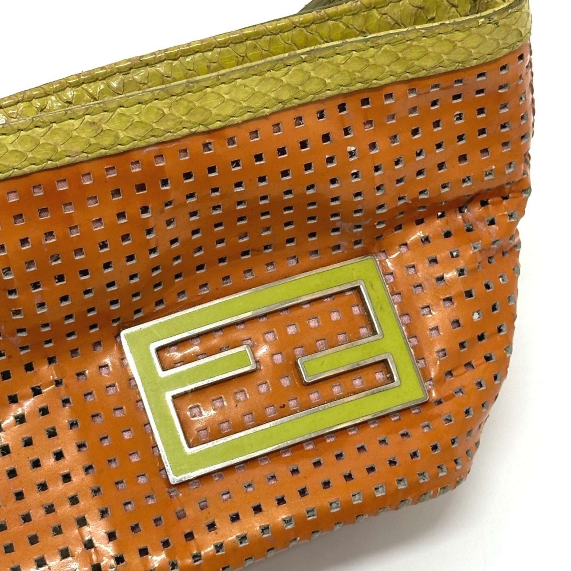 Fendi Green Orange Shoulder Bag (Pre-Owned)