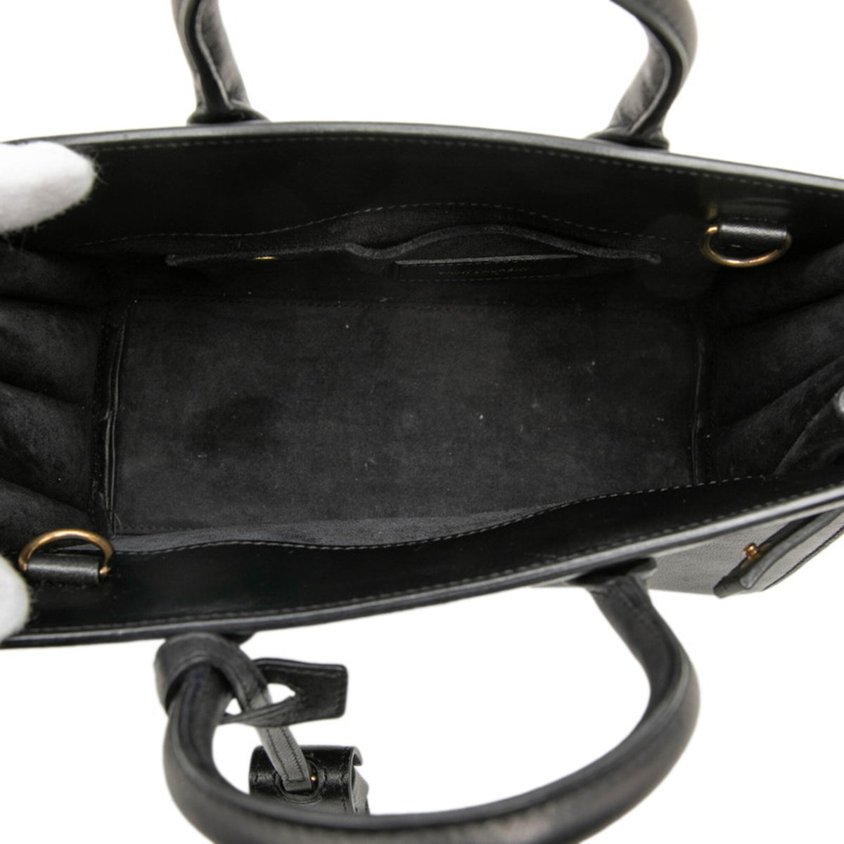 Saint Laurent Black Leather Handbag Shoulder Bag (Pre-Owned)