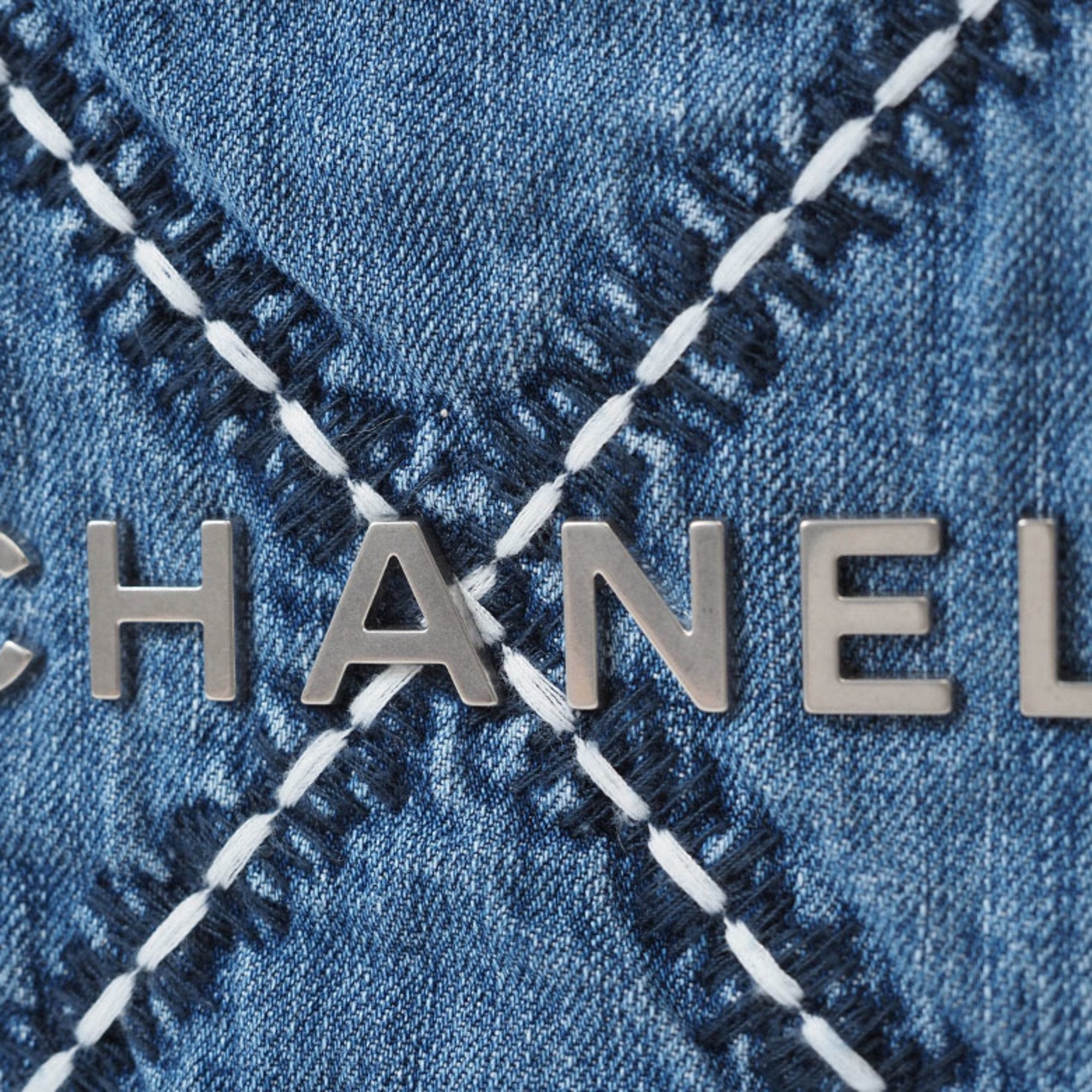 Chanel Blue Cotton Handbag (Pre-Owned)
