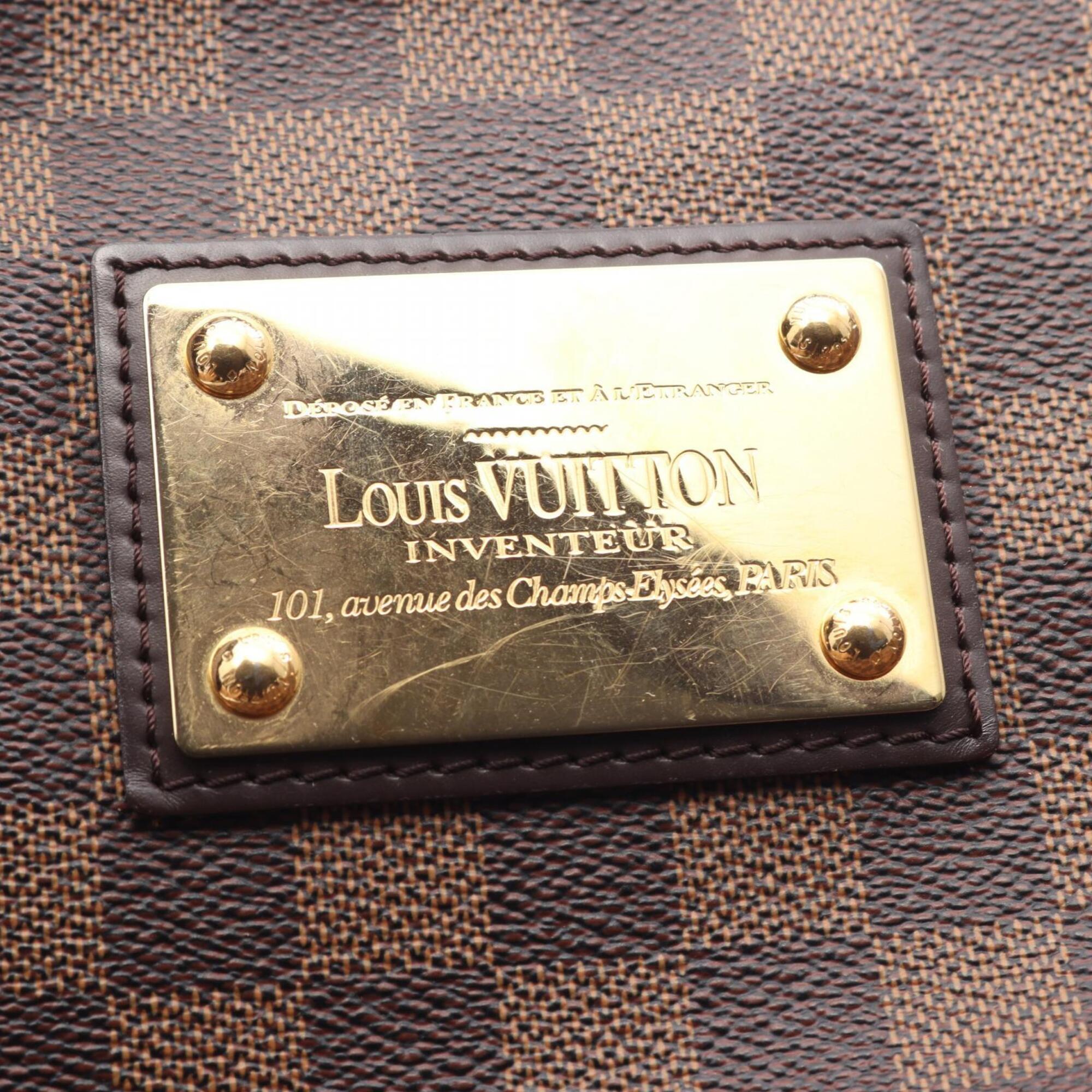 Louis Vuitton Brown Coated Canvas Leather Handbag Shoulder Bag (Pre-Owned)