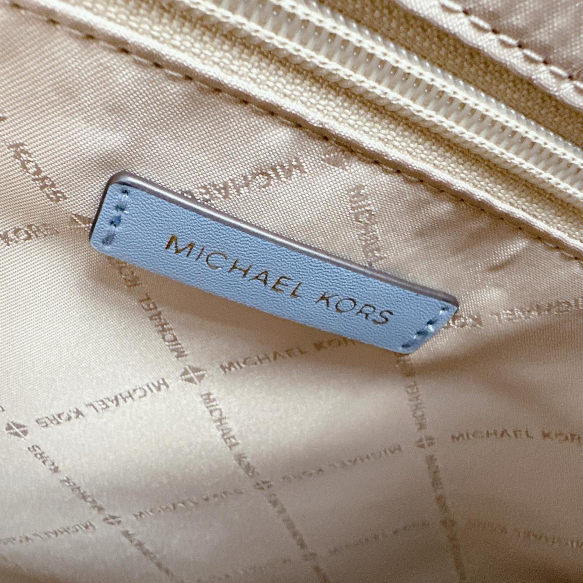 Michael Kors Blue Leather Shoulder Bag Tote Bag (Pre-Owned)