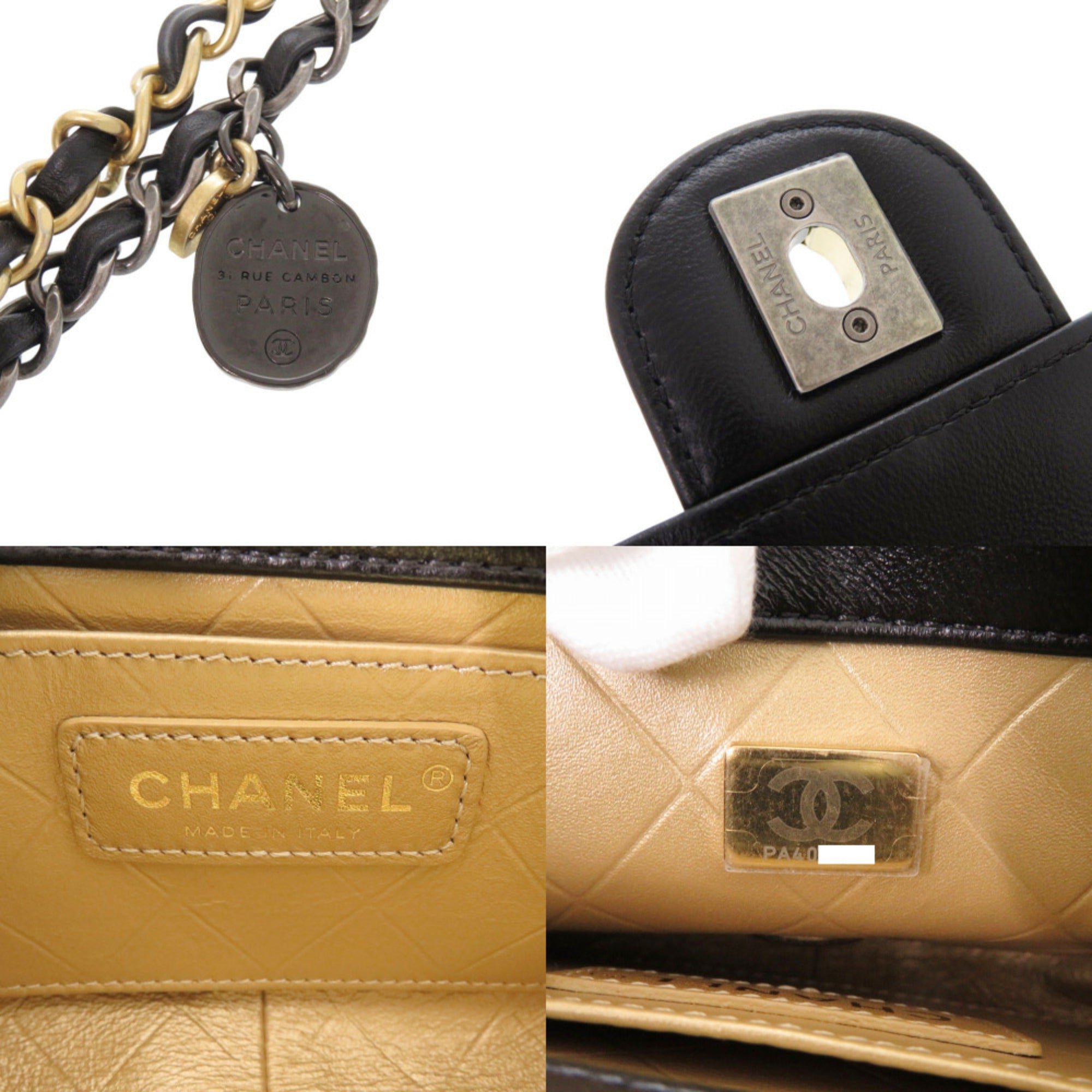 Chanel Black Leather Shoulder Bag (Pre-Owned)
