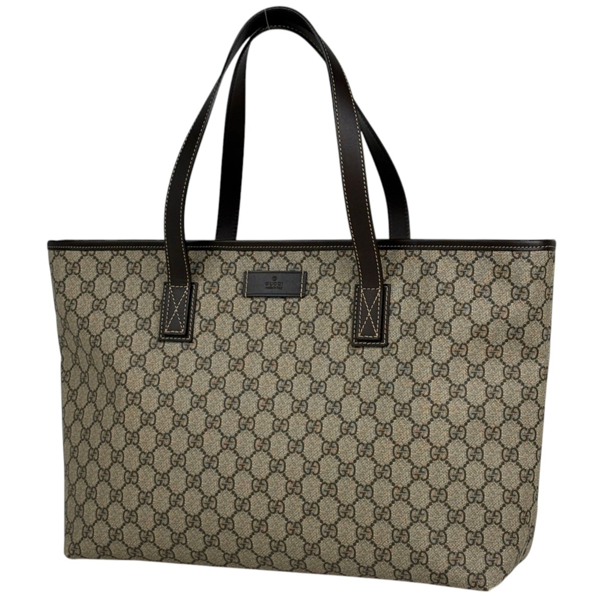 Gucci Brown Coated Canvas Tote Bag (Pre-Owned)