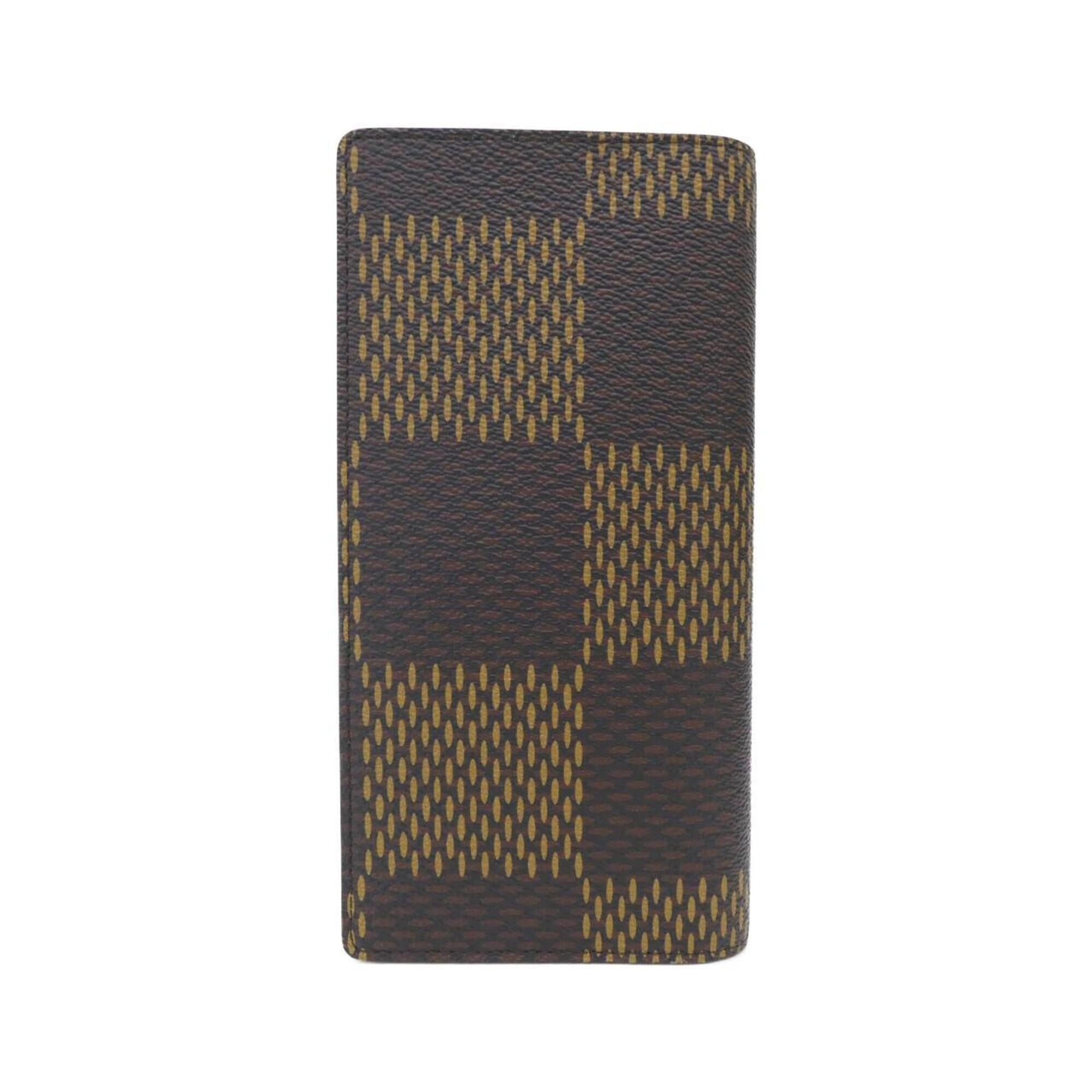 Louis Vuitton Brown Coated Canvas Long Wallet (Bi-Fold) (Pre-Owned)
