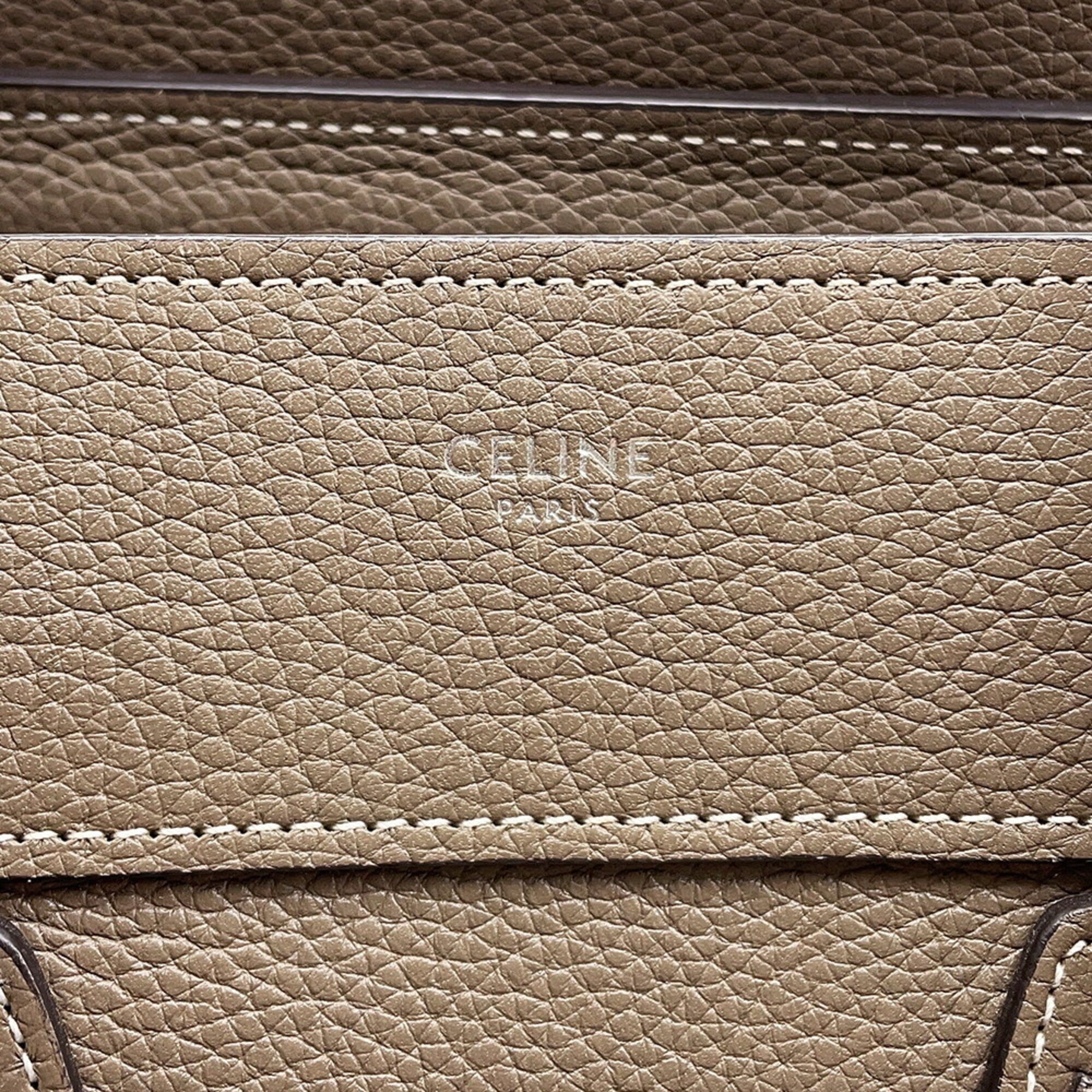 Celine Grayish Leather Handbag (Pre-Owned)
