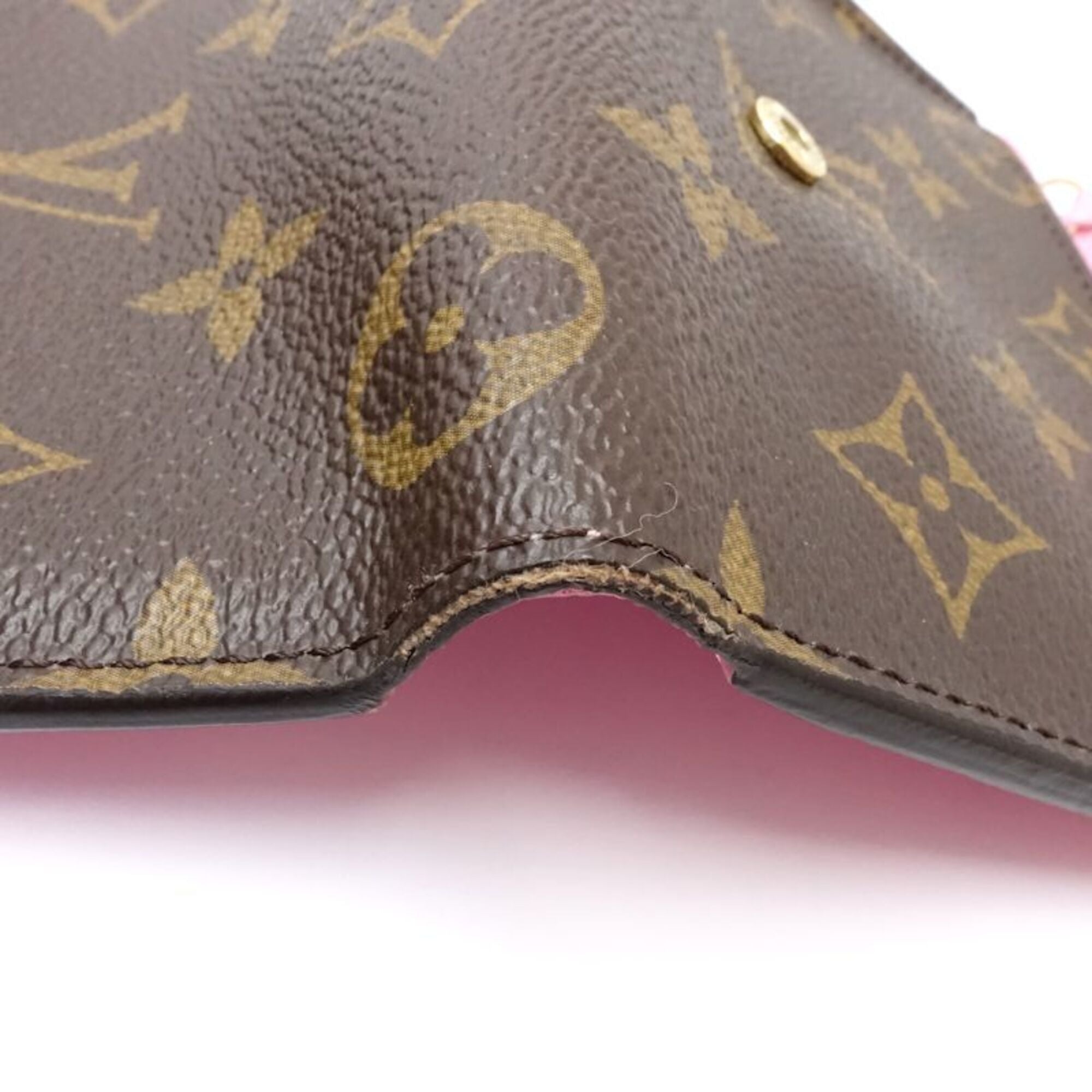 Louis Vuitton Brown Canvas Wallet (Tri-Fold) (Pre-Owned)