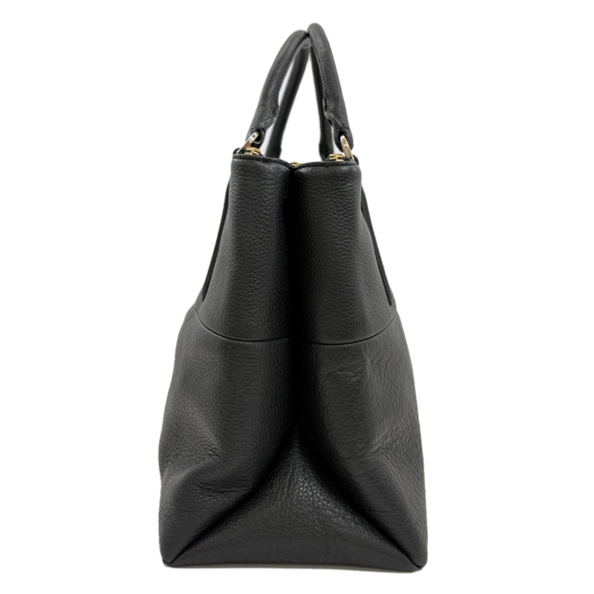 Coach Black Leather Handbag (Pre-Owned)
