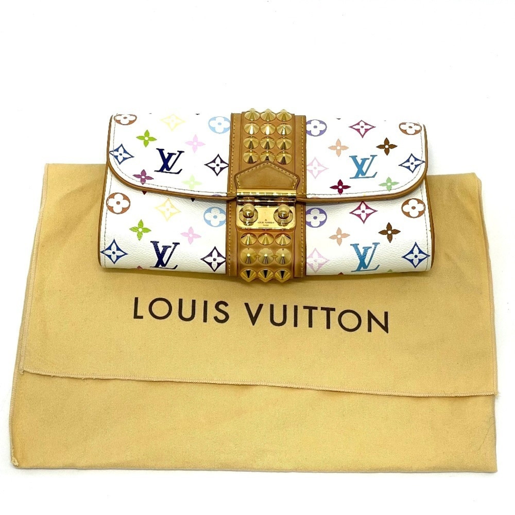 Louis Vuitton Blanc Multi-Color Monogram Multicolore Clutch Bag Pochette (Pre-Owned)