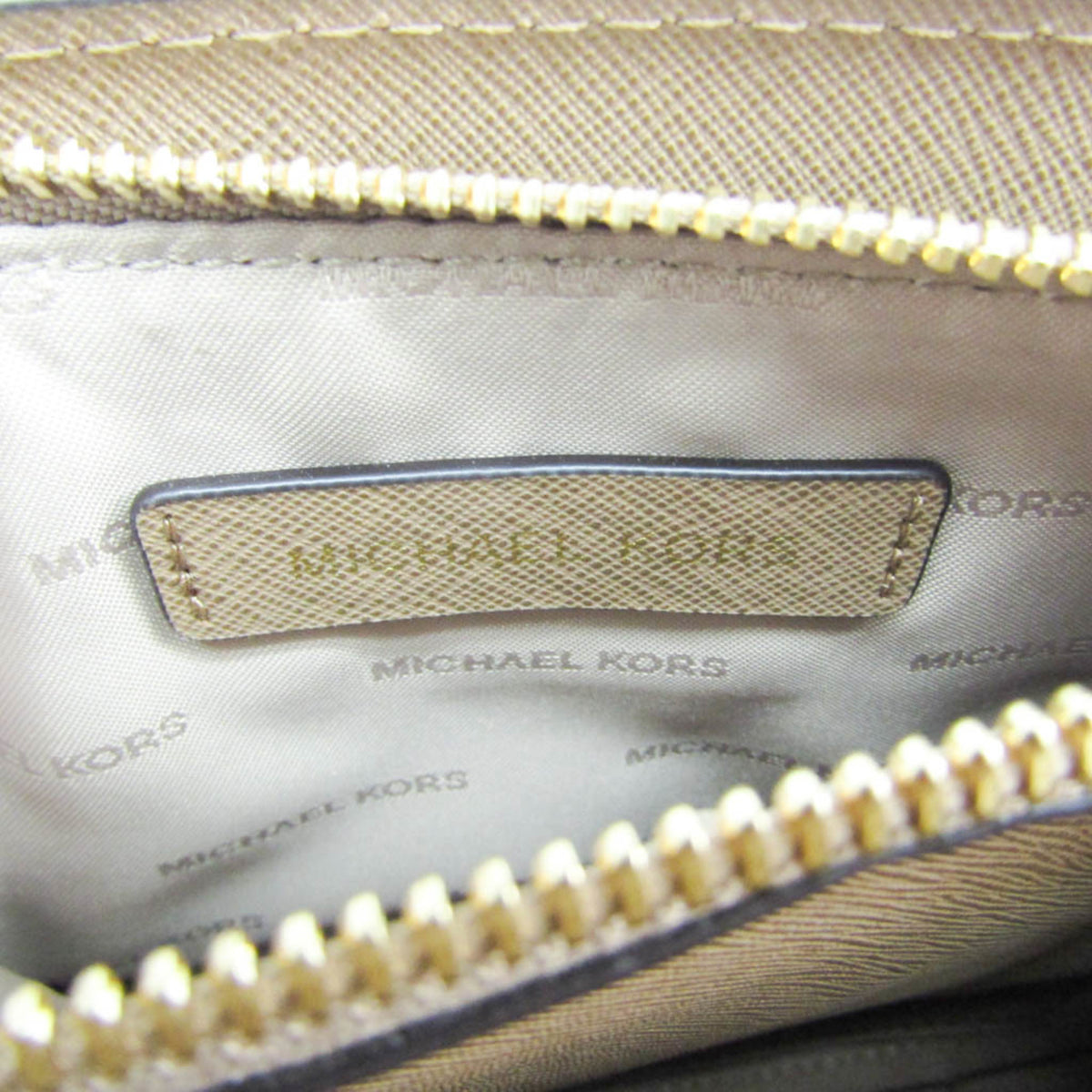 Michael Kors Brown Dark Orange Off-White Leather Handbag Shoulder Bag (Pre-Owned)