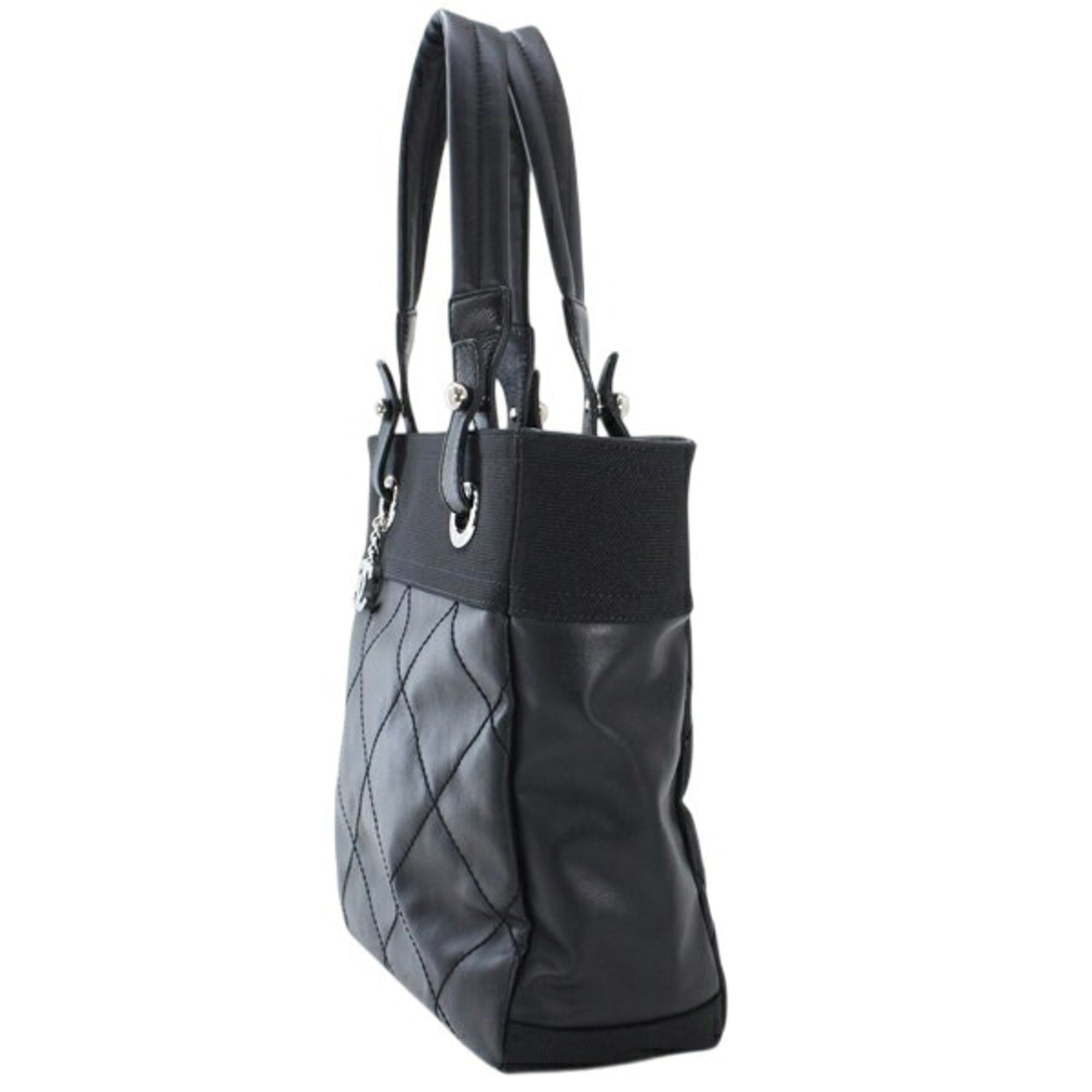 Chanel Black Pvc Leather Tote Bag (Pre-Owned)