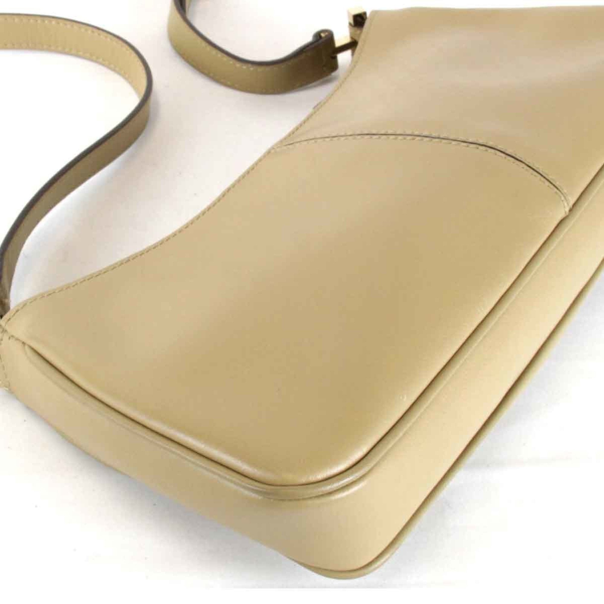Gucci Beige Leather Shoulder Bag (Pre-Owned)