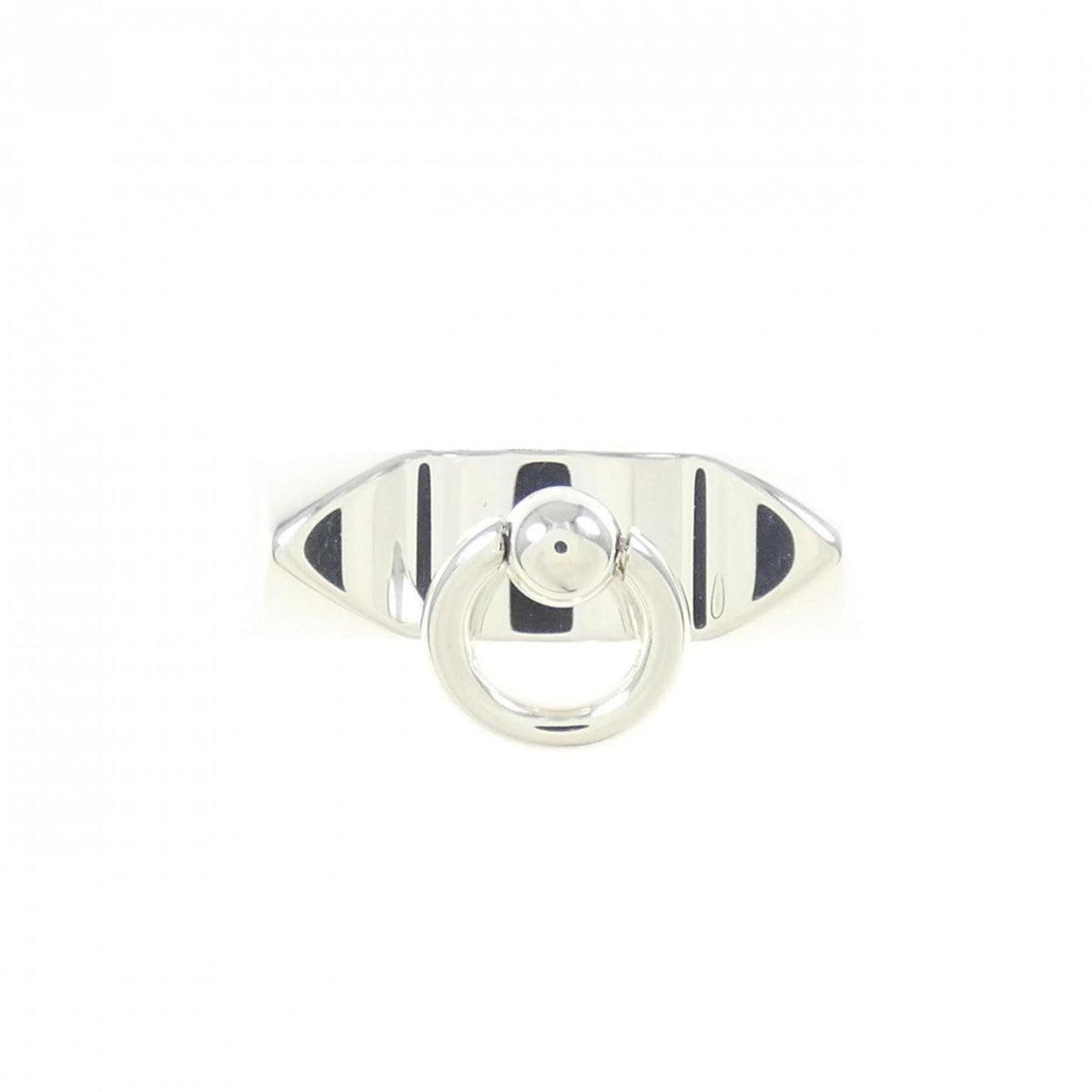 Hermes Collier De Chien Silver 925 Band Ring (Pre-Owned)