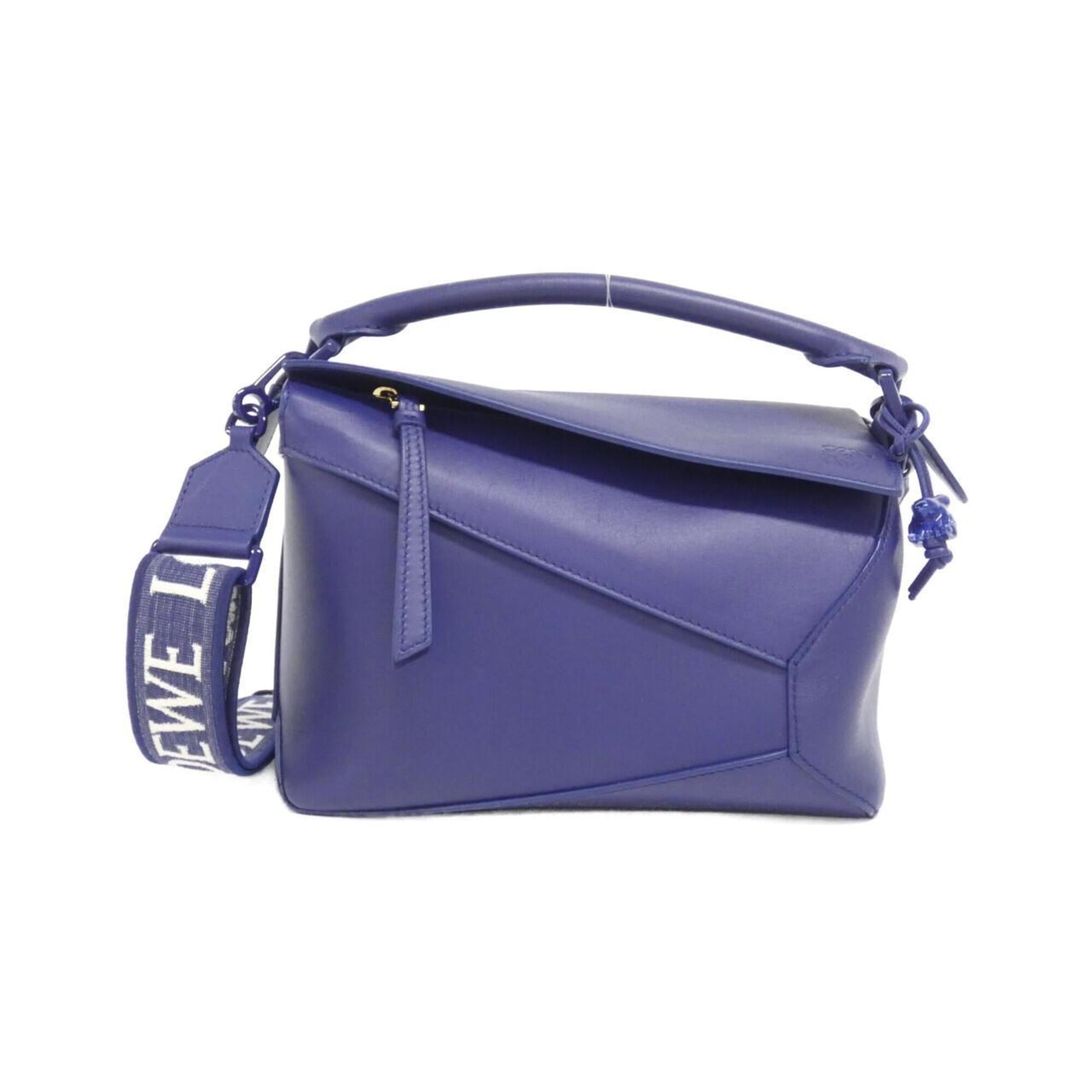 Loewe Deep Purple Purple Leather Handbag (Pre-Owned)