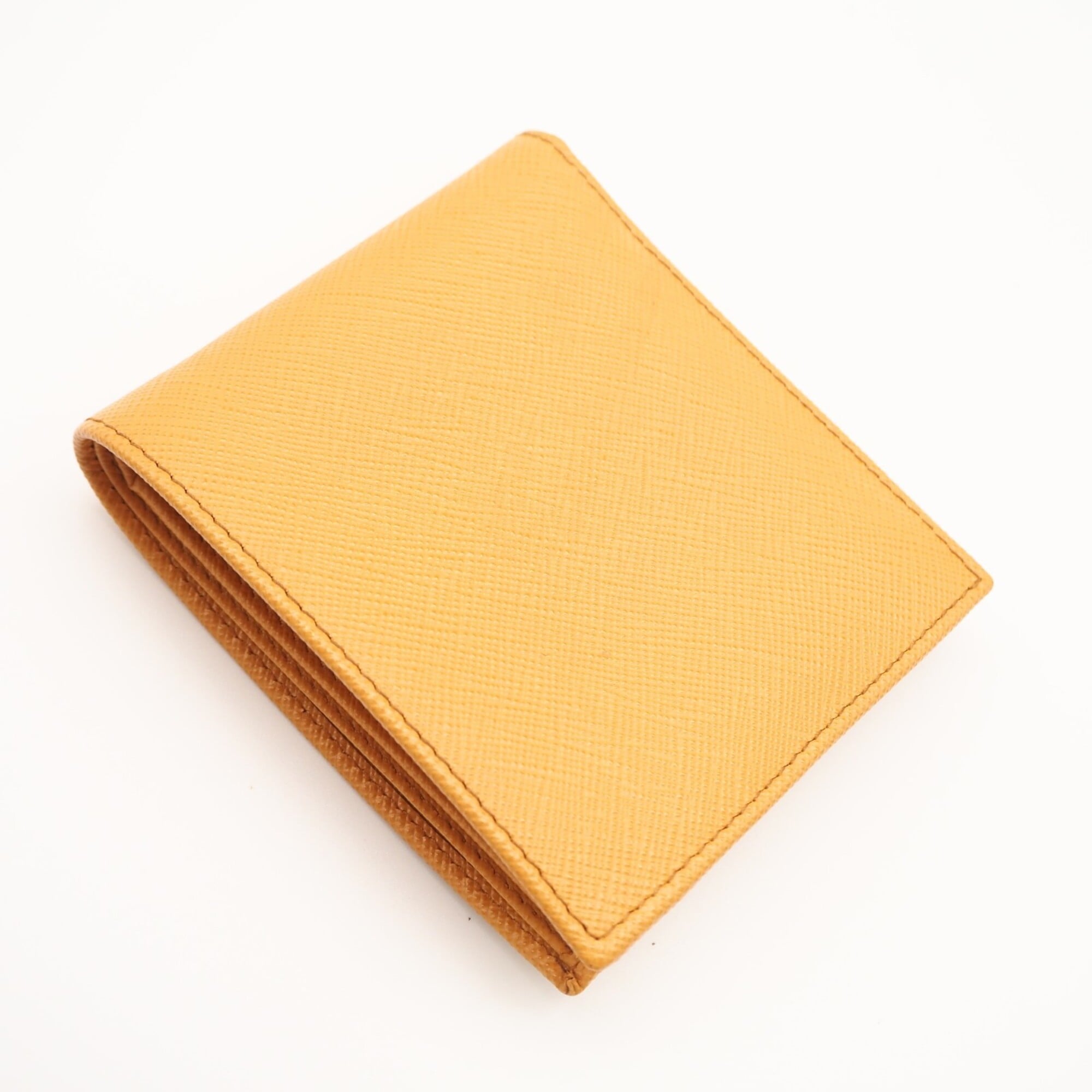 Prada Saffiano Orange Saffiano Wallet (Bi-Fold) (Pre-Owned)