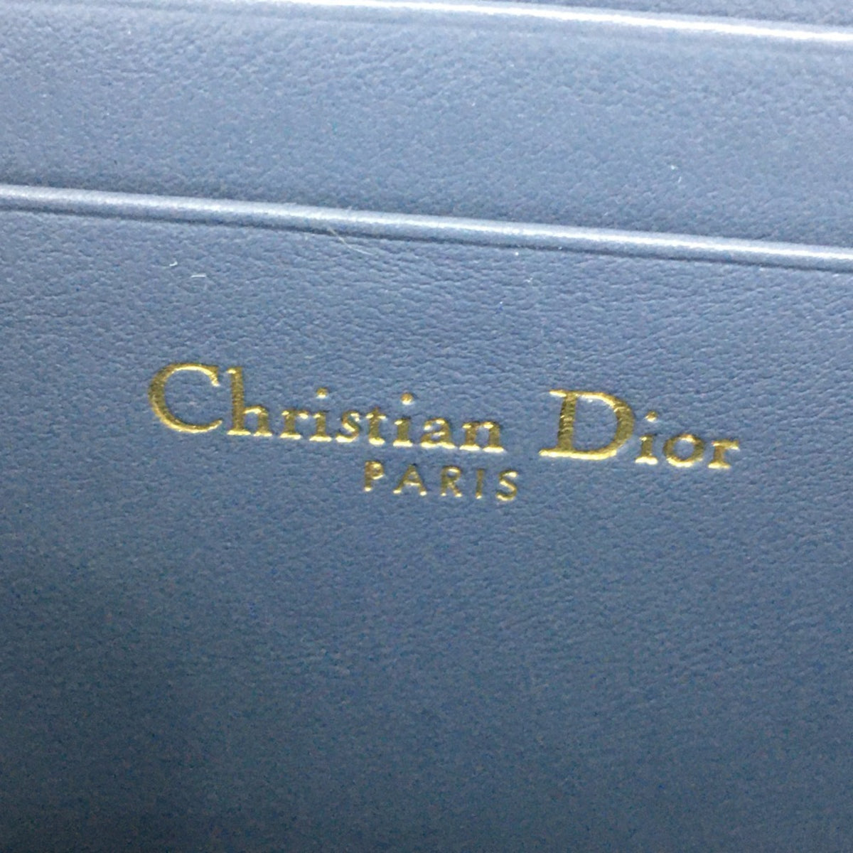 Christian Dior Blue Leather Coin Purse/Coin Case (Pre-Owned)