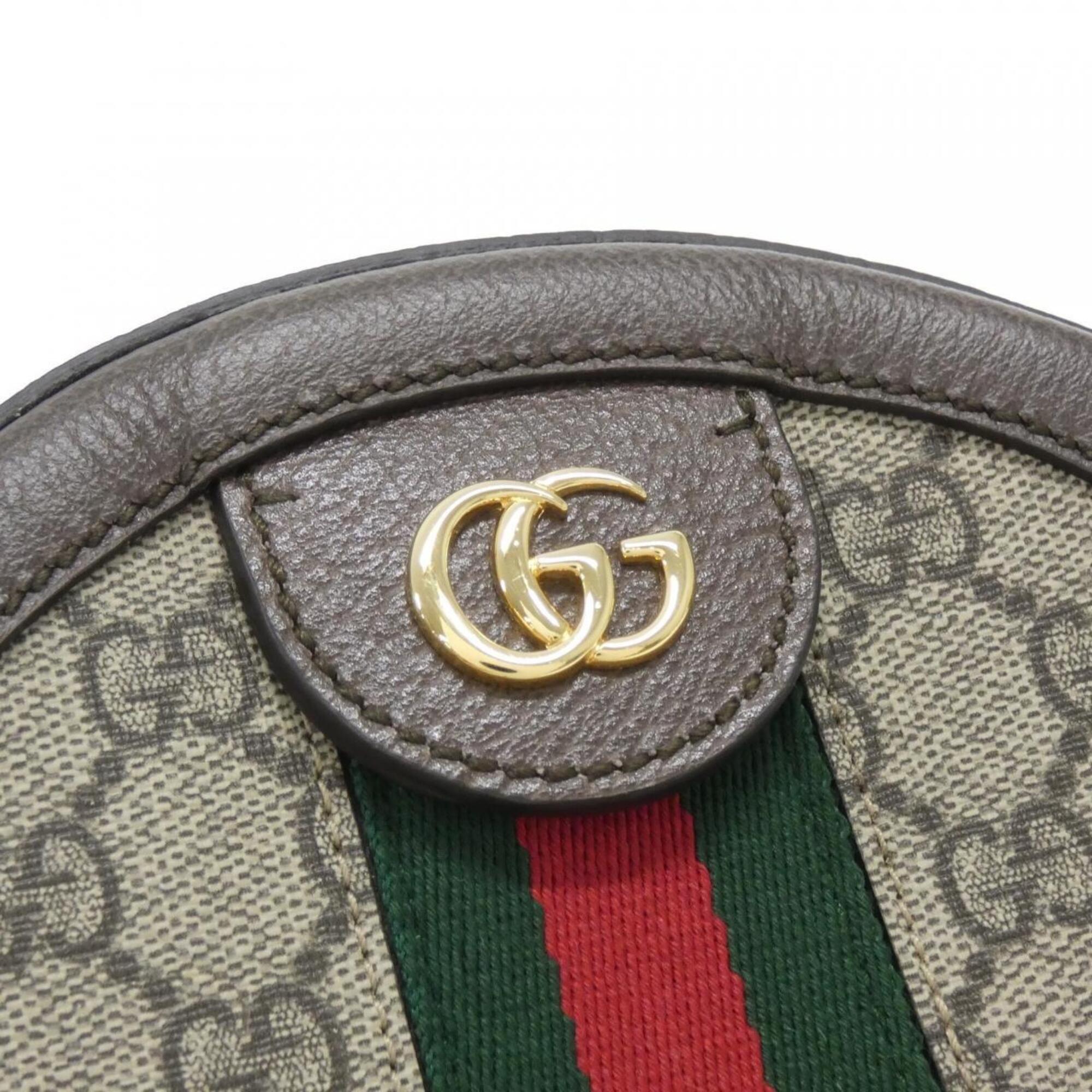 Gucci Ophidia Beige Brown Gg Supreme Canvas Shoulder Bag (Pre-Owned)