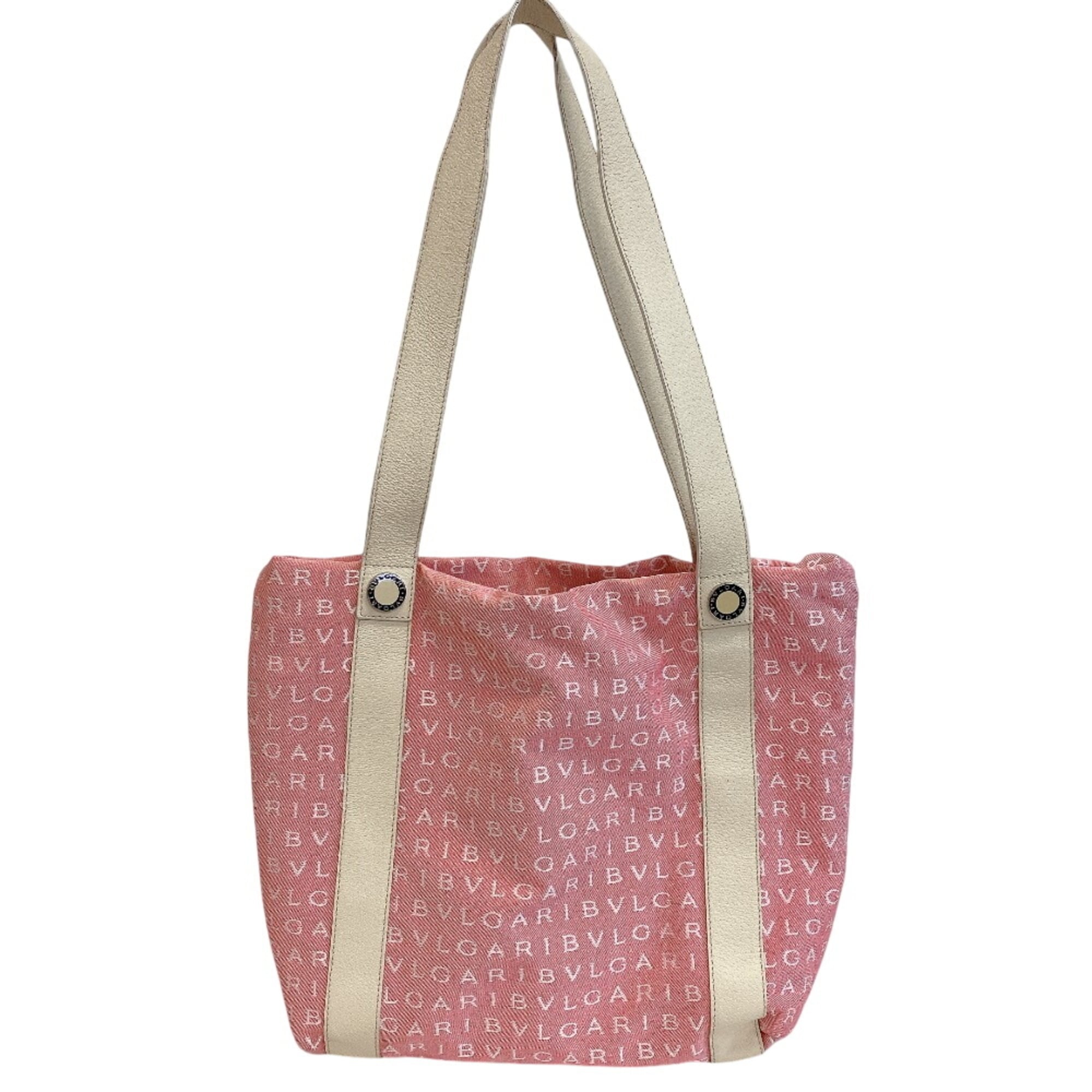 Bvlgari Pink Canvas Tote Bag (Pre-Owned)