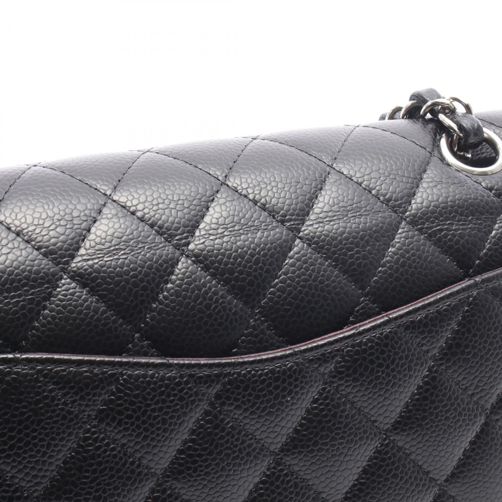 Chanel Black Grained Calfskin Shoulder Bag (Pre-Owned)