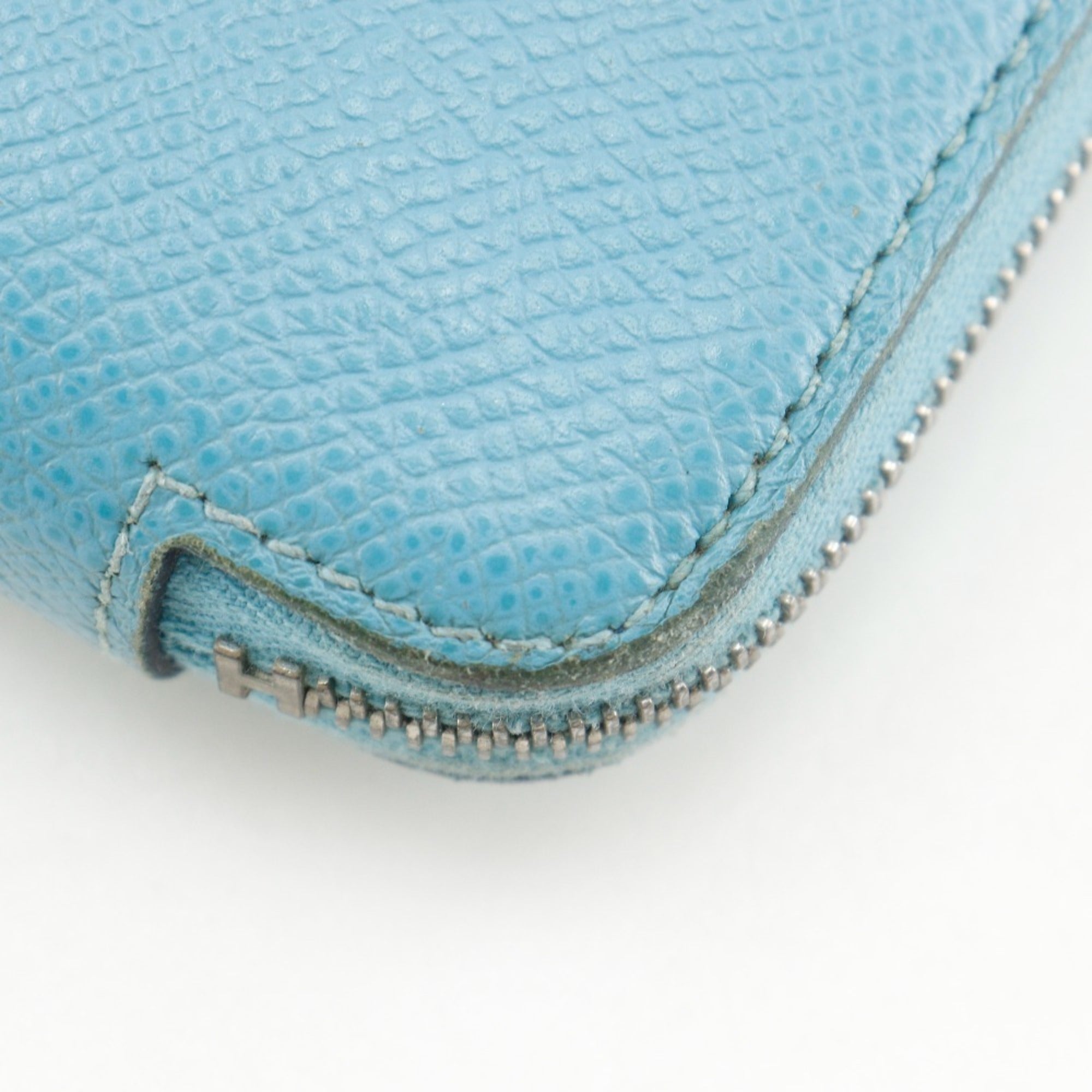 Hermes Light Blue Epsom Leather Long Wallet (Bi-Fold) (Pre-Owned)