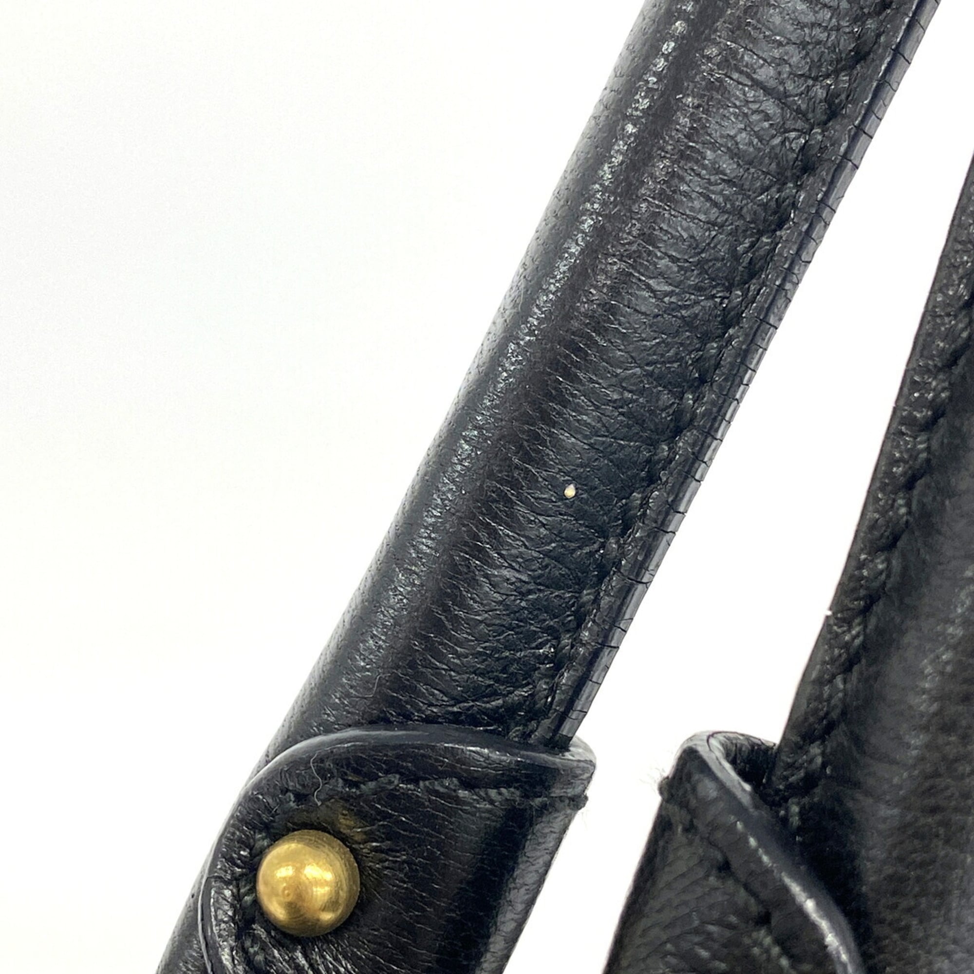 Salvatore Ferragamo Black Blue Canvas Handbag (Pre-Owned)