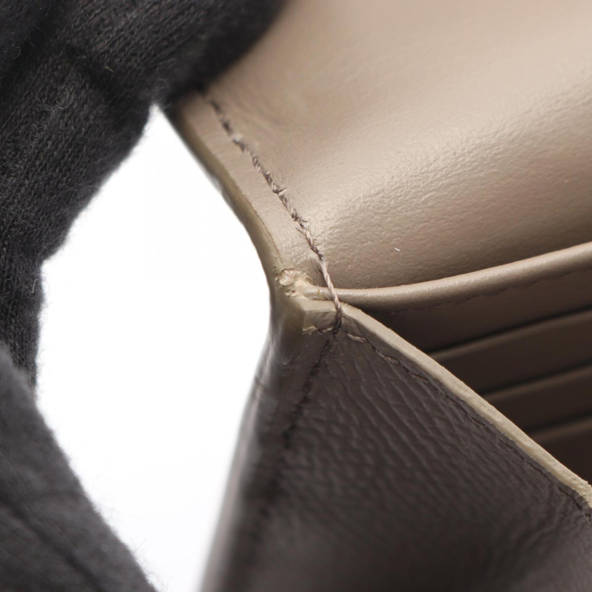 Celine Beige Leather Long Wallet (Bi-Fold) (Pre-Owned)