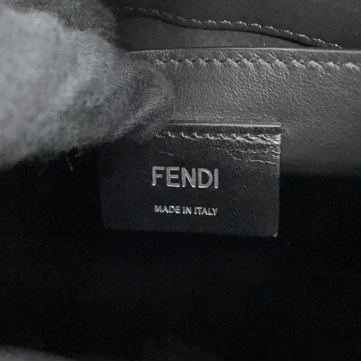 Fendi Black Leather Handbag Shopping Bag (Pre-Owned)