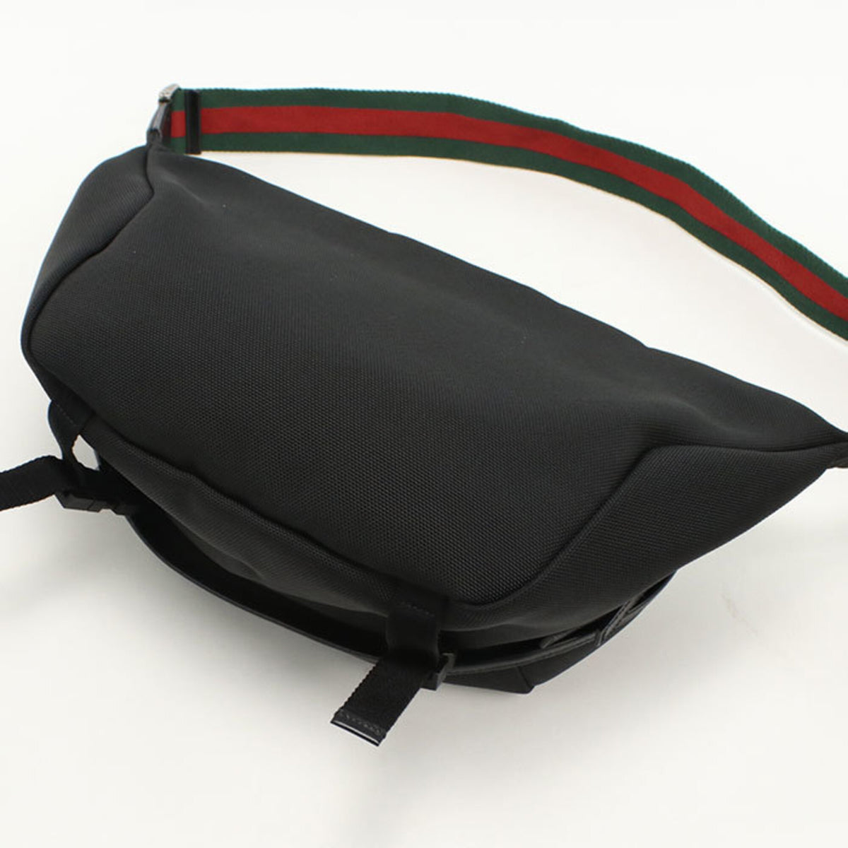 Gucci Black Canvas Shoulder Bag Sling Bag (Pre-Owned)