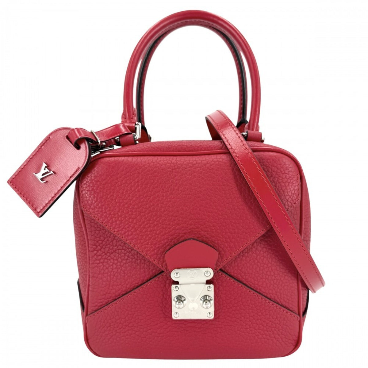 Louis Vuitton Red Color Leather Handbag Shoulder Bag (Pre-Owned)