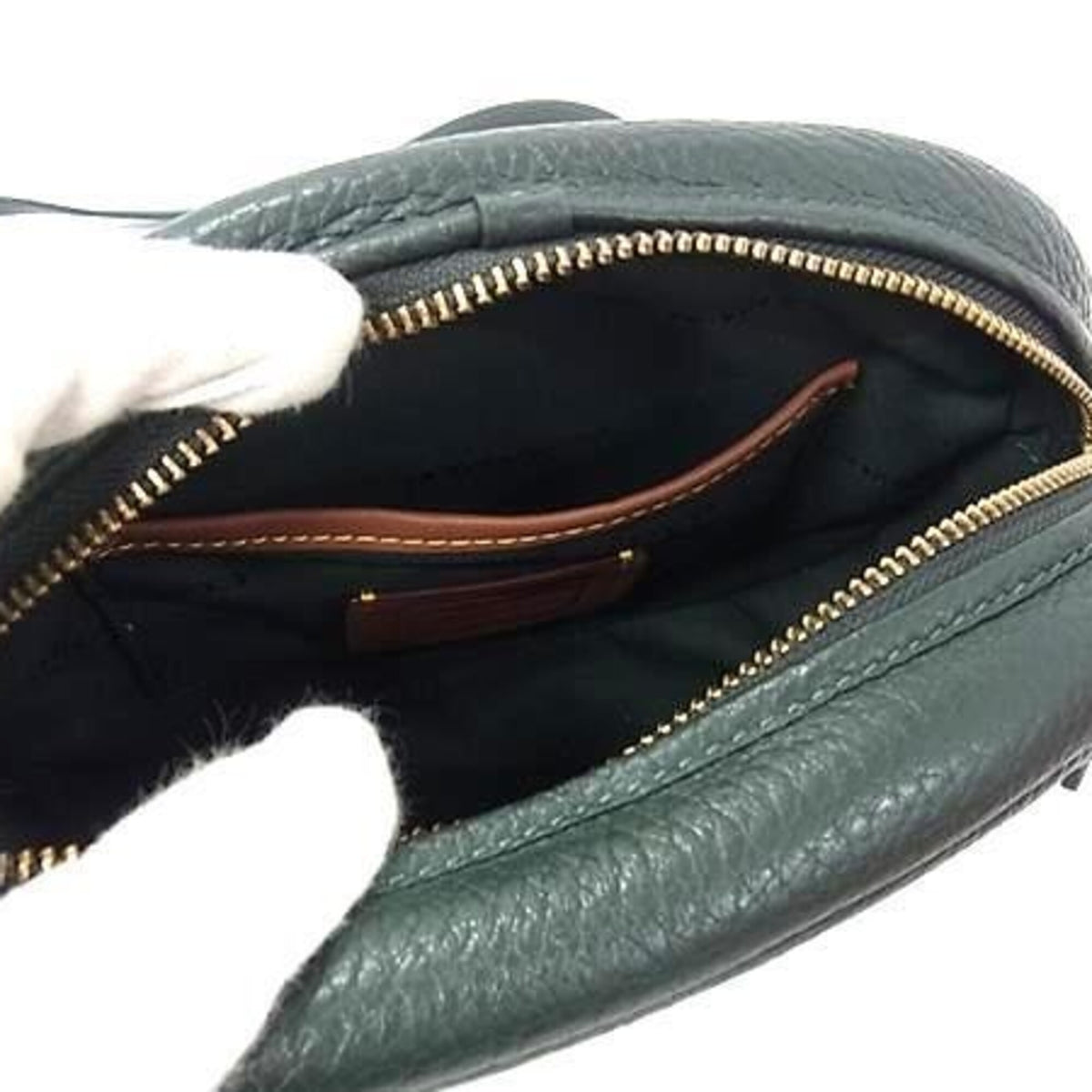 Coach Green Leather Shoulder Bag (Pre-Owned)