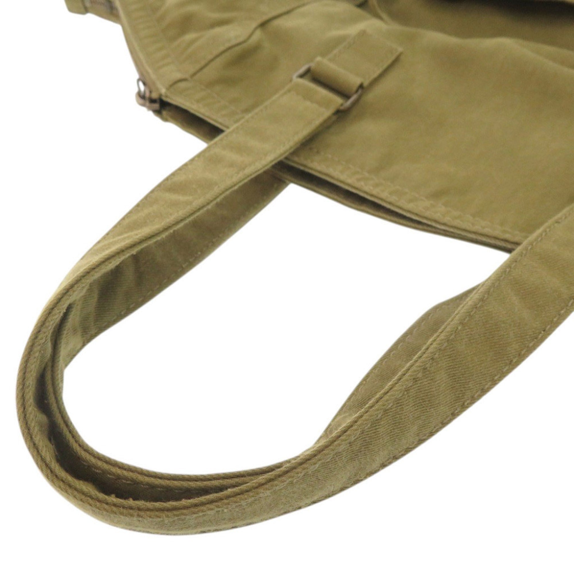 Yves Saint Laurent Khaki Canvas Tote Bag (Pre-Owned)