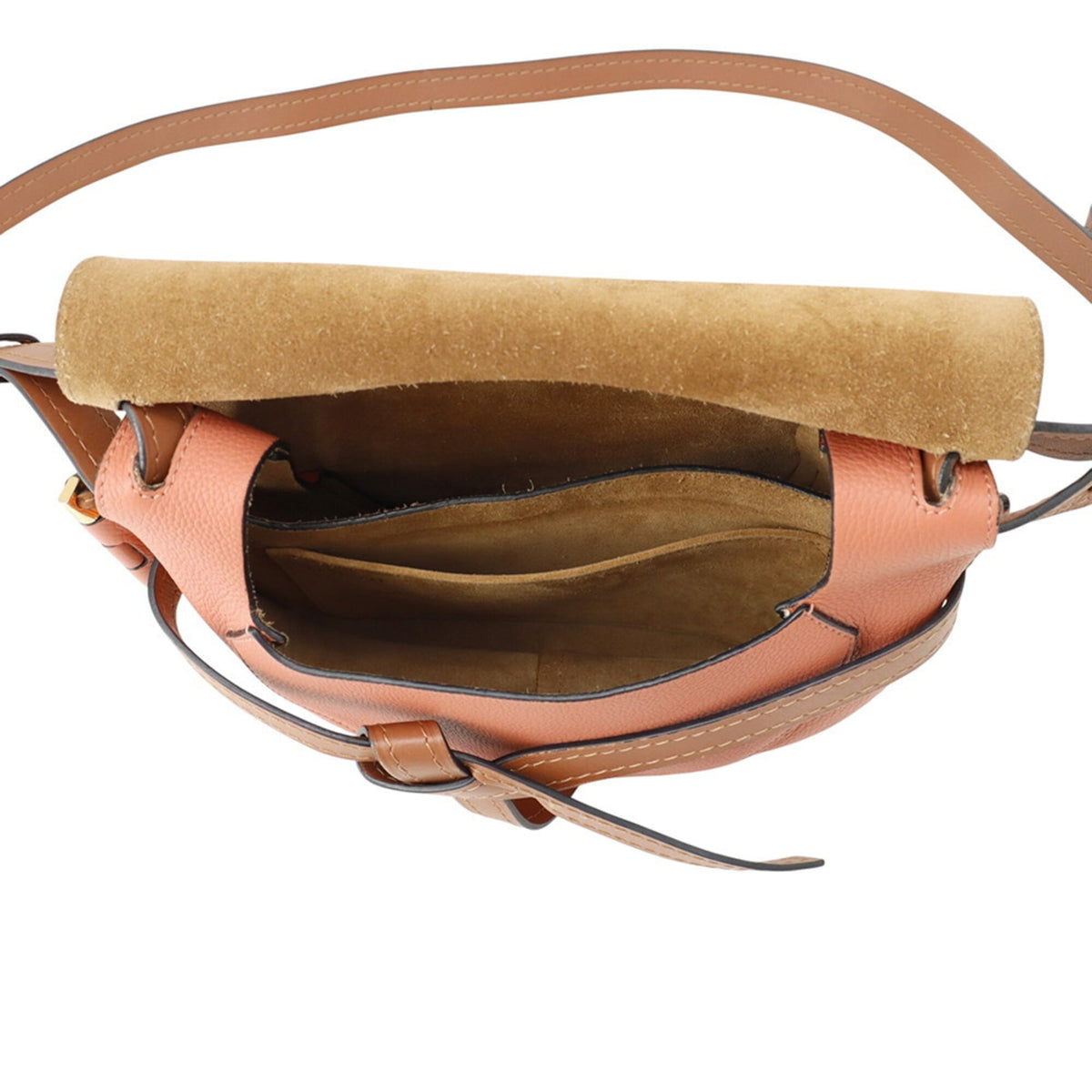 Loewe Brown Pink Leather Shoulder Bag (Pre-Owned)