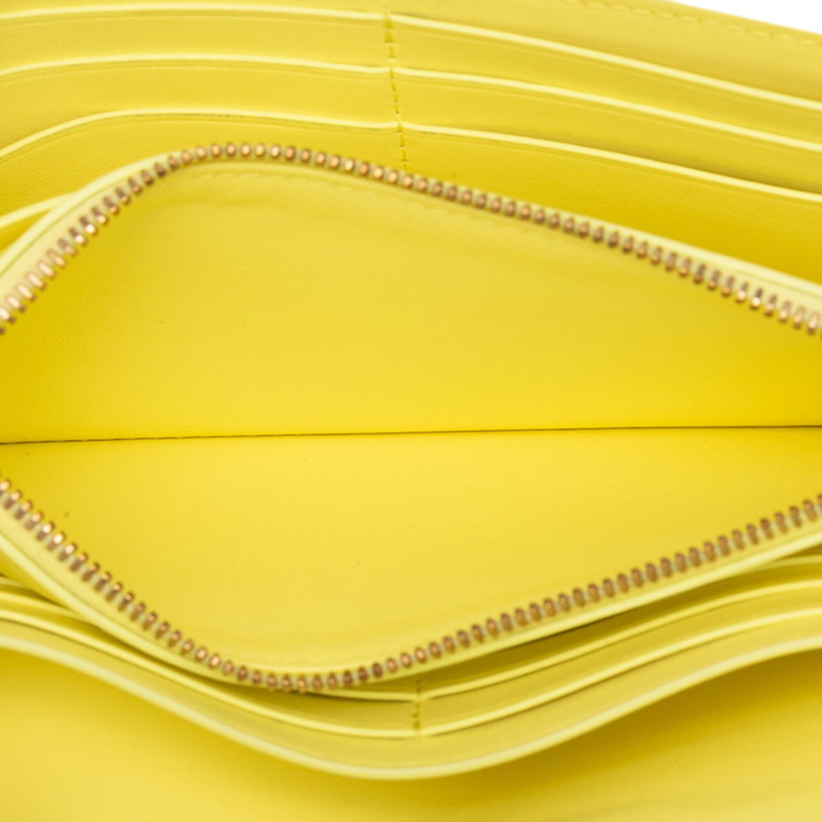 Bottega Veneta Yellow Leather Long Wallet (Bi-Fold) (Pre-Owned)