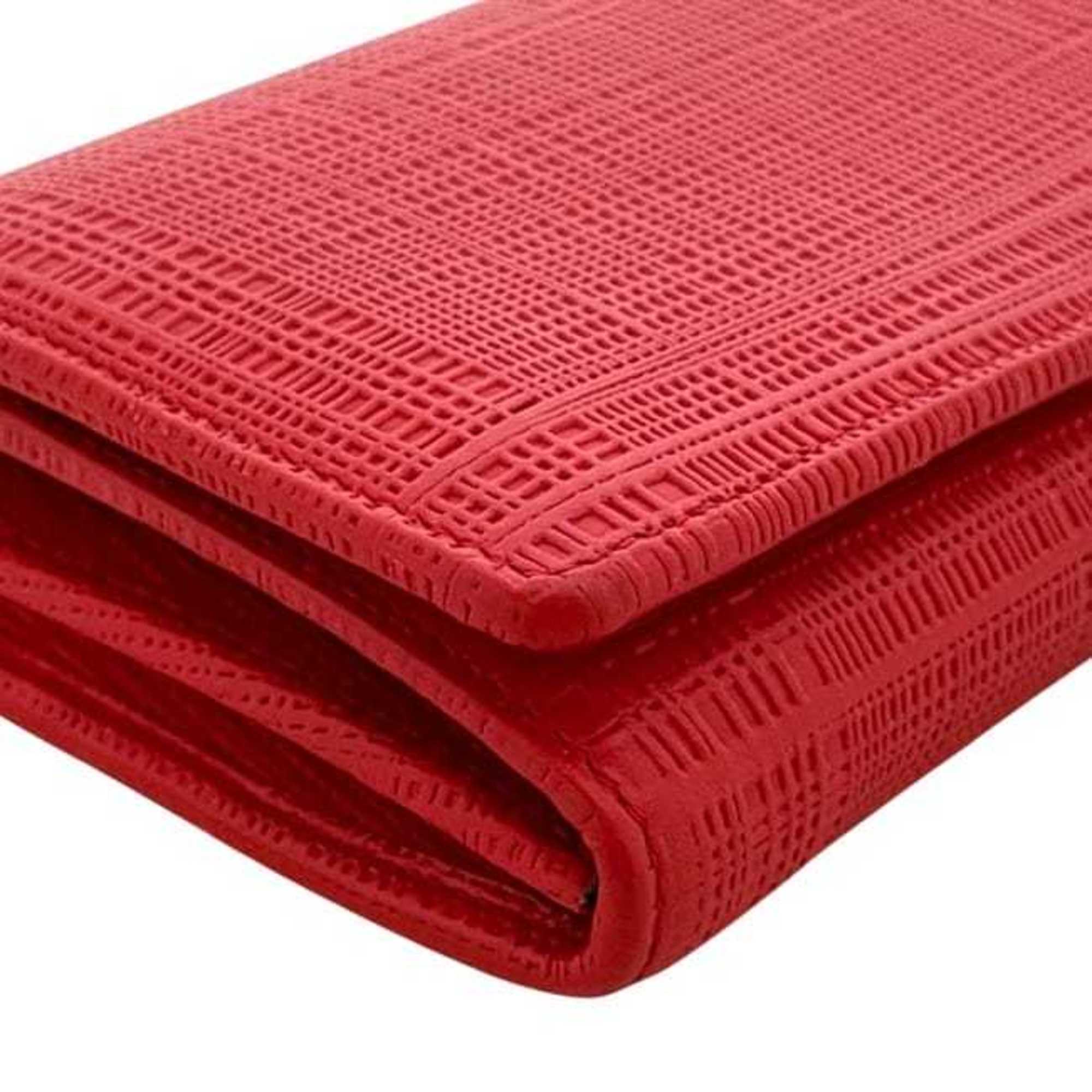Loewe Red Color Leather Wallet (Bi-Fold) (Pre-Owned)